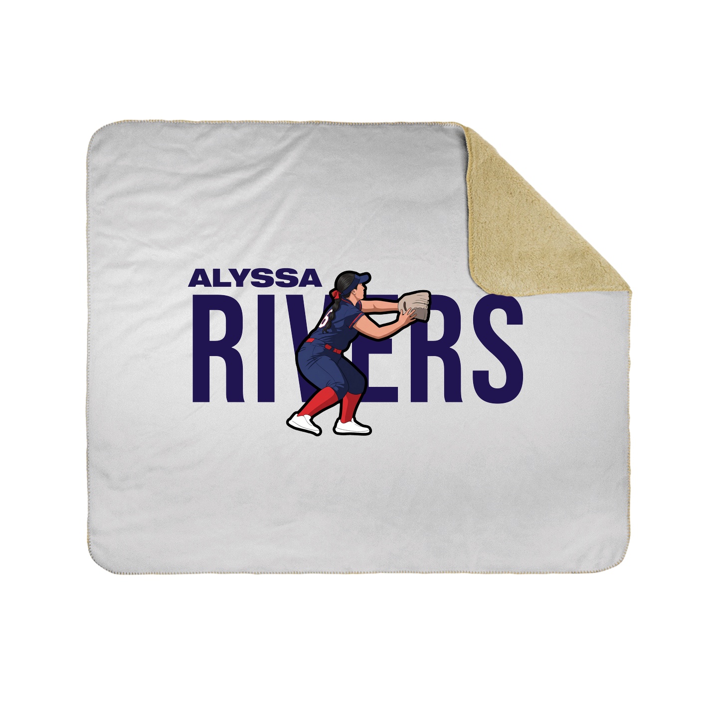 Throw Blanket — Player Name in White