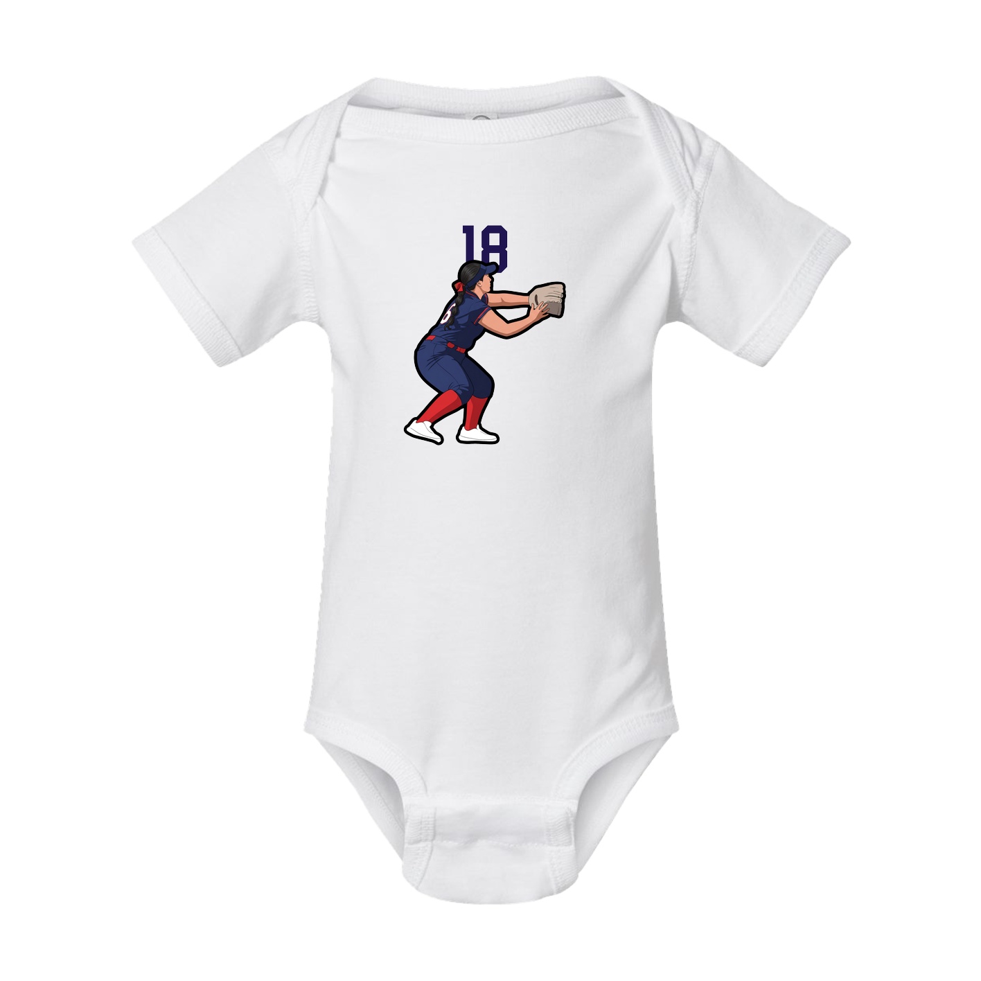 Baby Onesie — Number Top in White