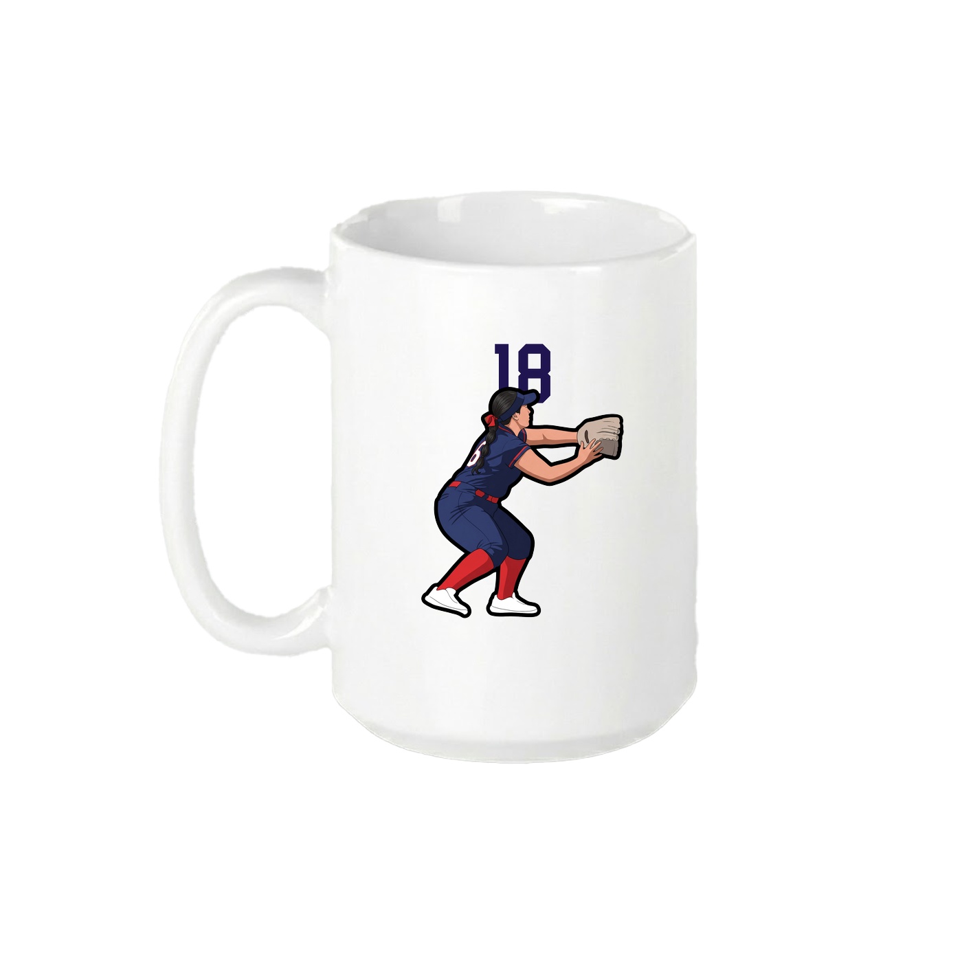 15oz Coffee Mug — Number Top in White