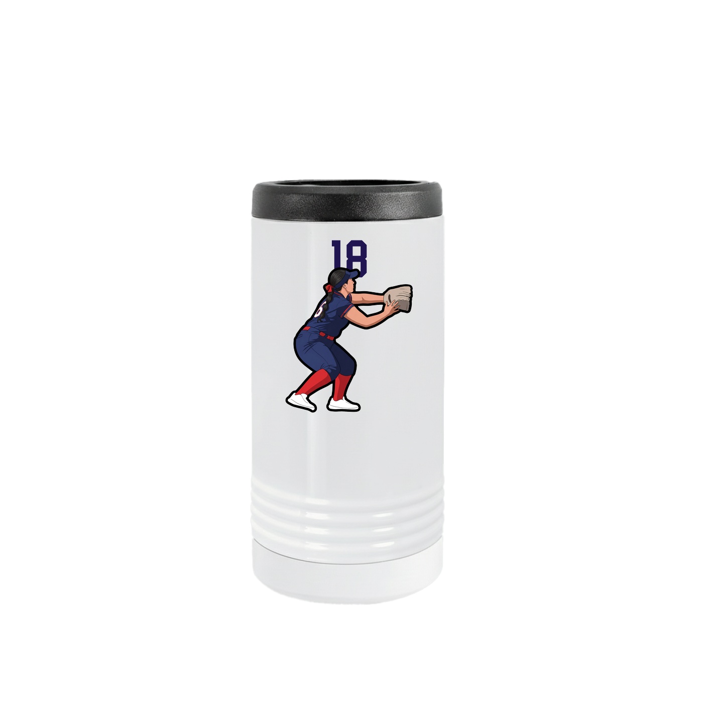 Slim Beverage Holder — Number Top in White