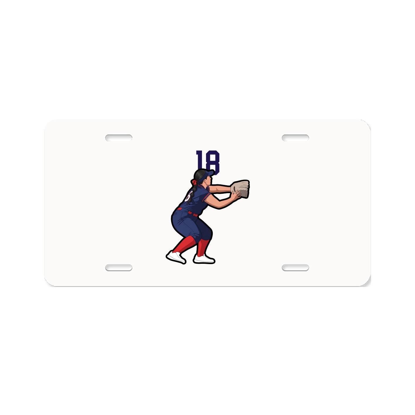 License Plate — Number Top in Classic