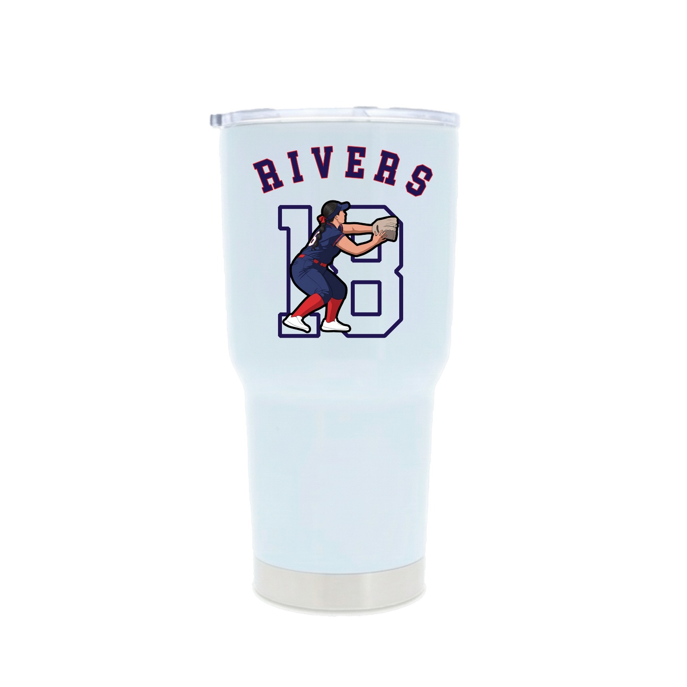30oz Stainless Steel Tumbler — Shirsey Arch in White
