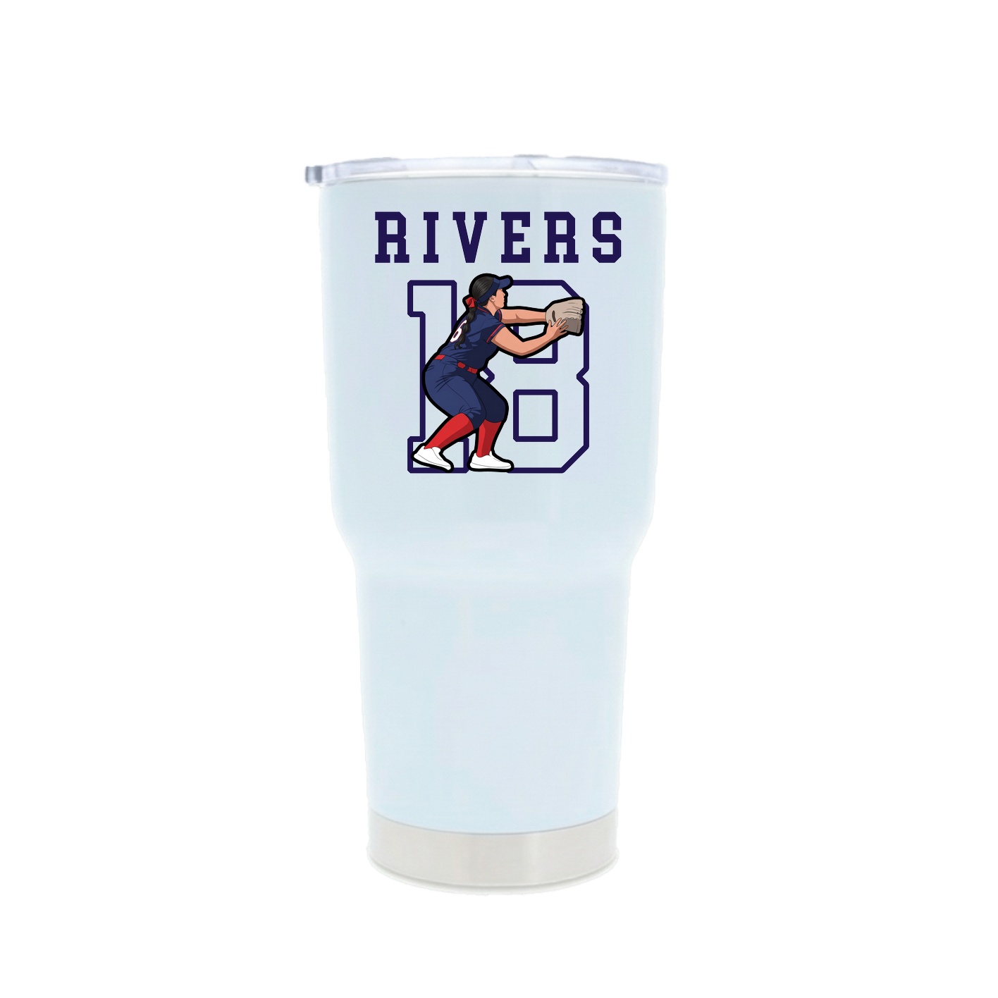 30oz Stainless Steel Tumbler — Shirsey in White