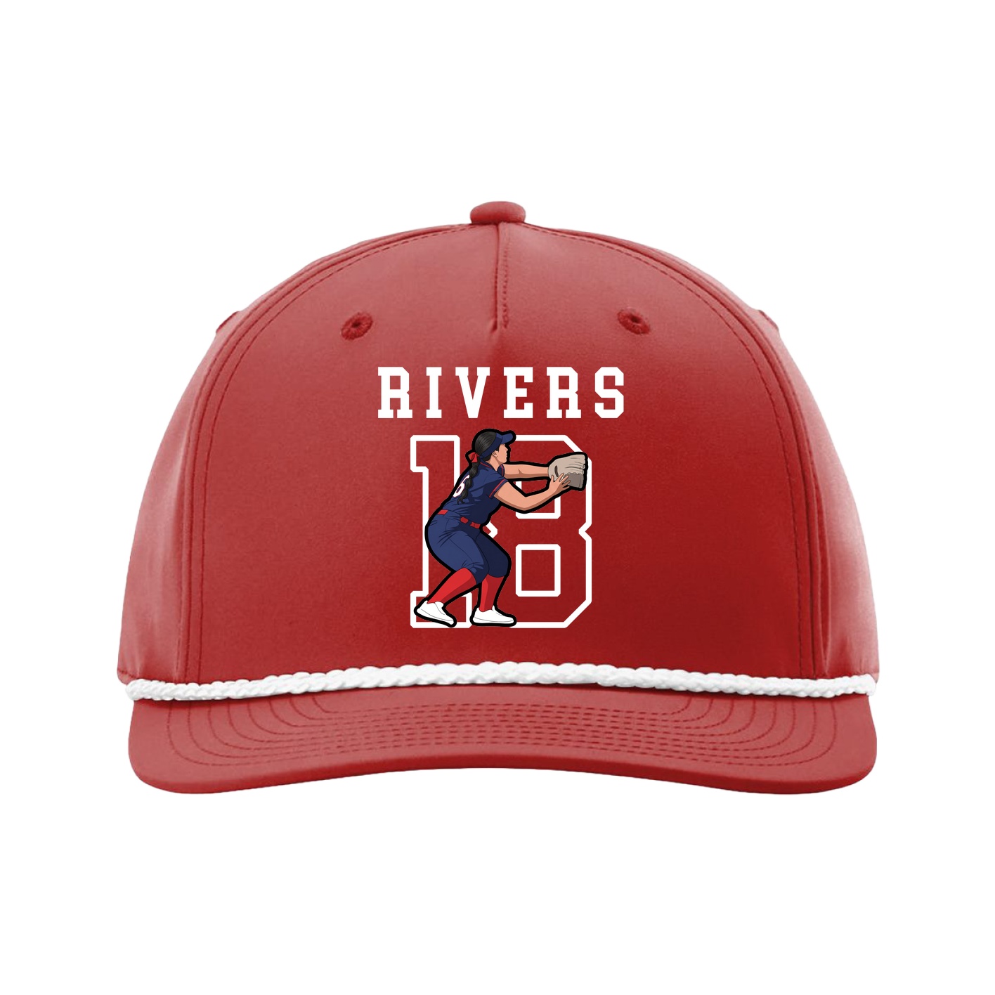 Five-Panel Classic Rope Cap — Shirsey in Red