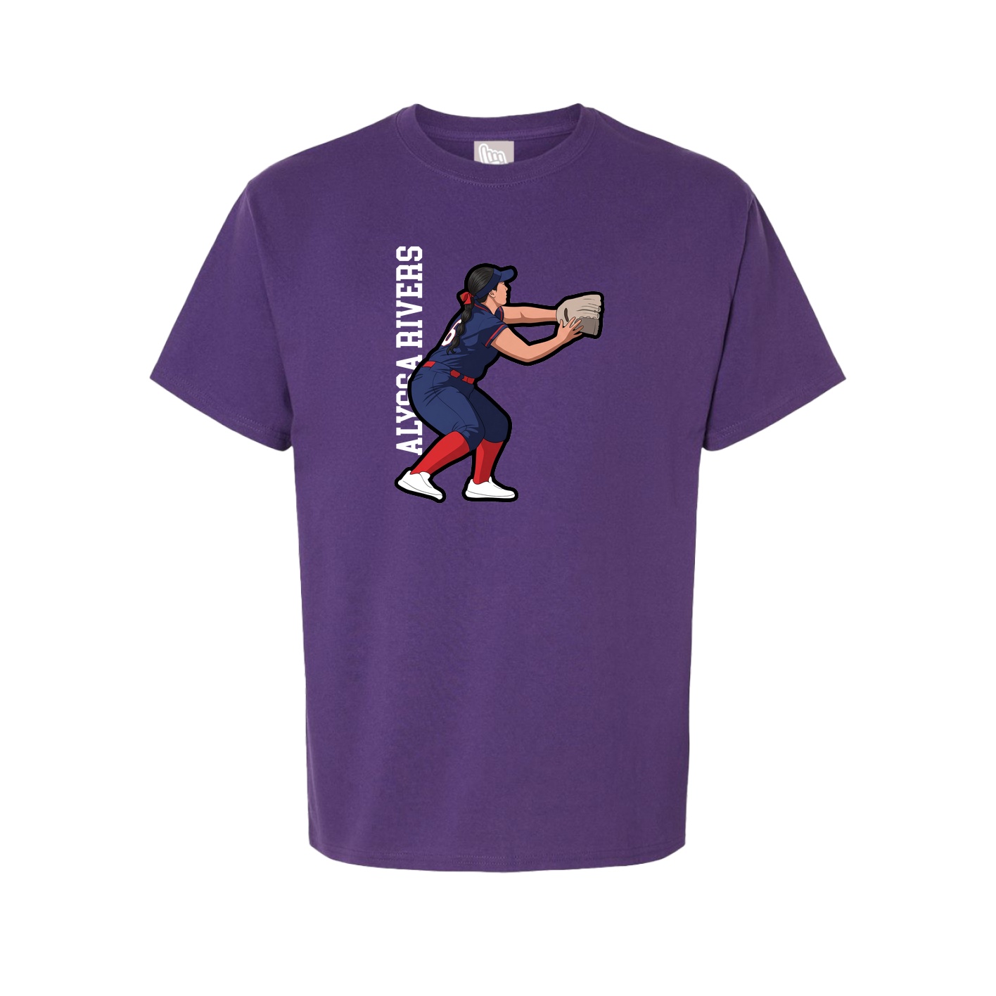 Tee — Name Vertical in Purple