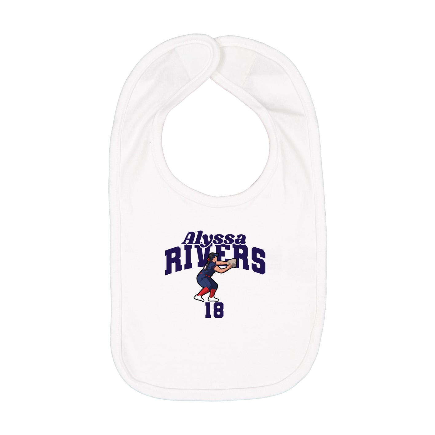 Infant Bib — Signature Arch in White