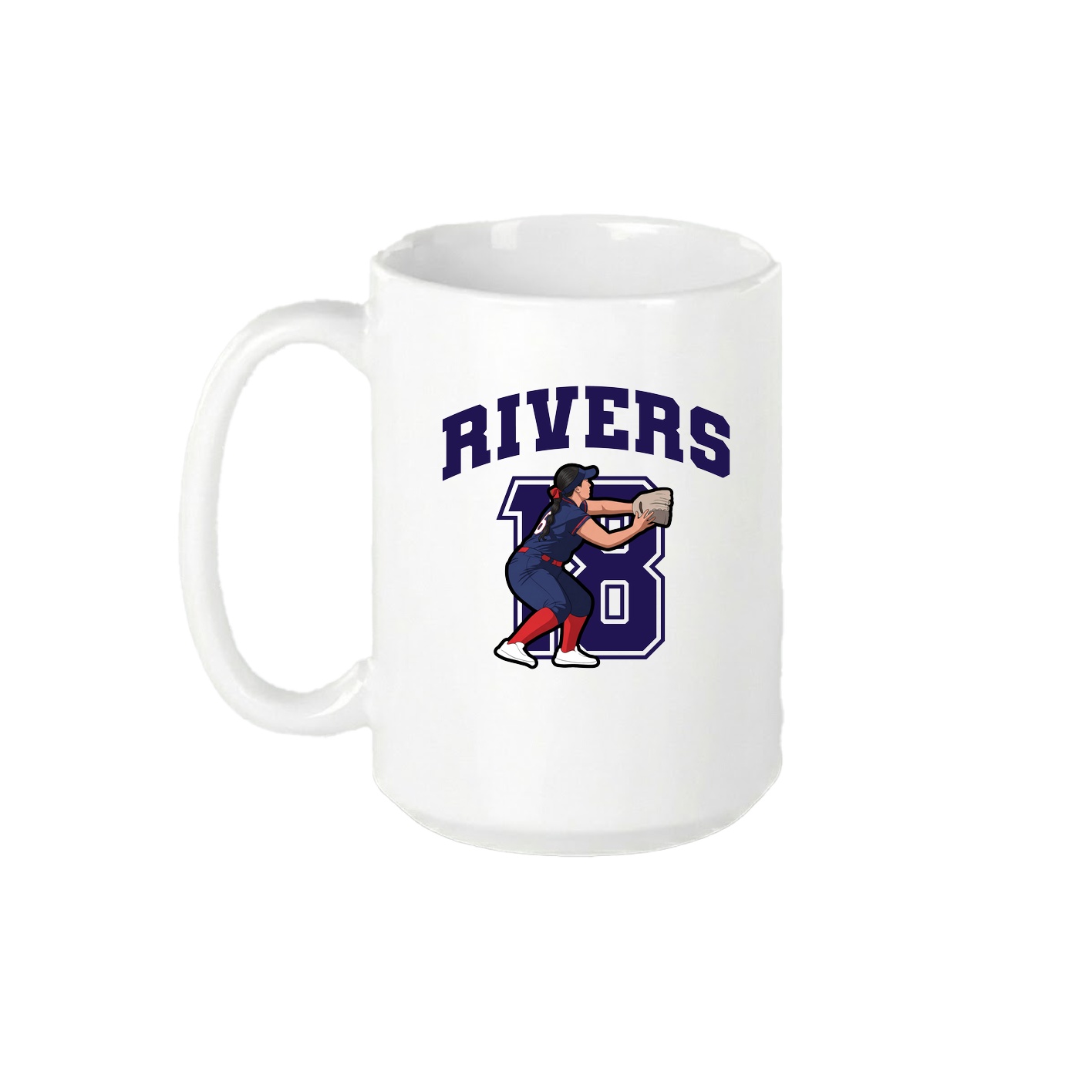 15oz Coffee Mug — Number in White