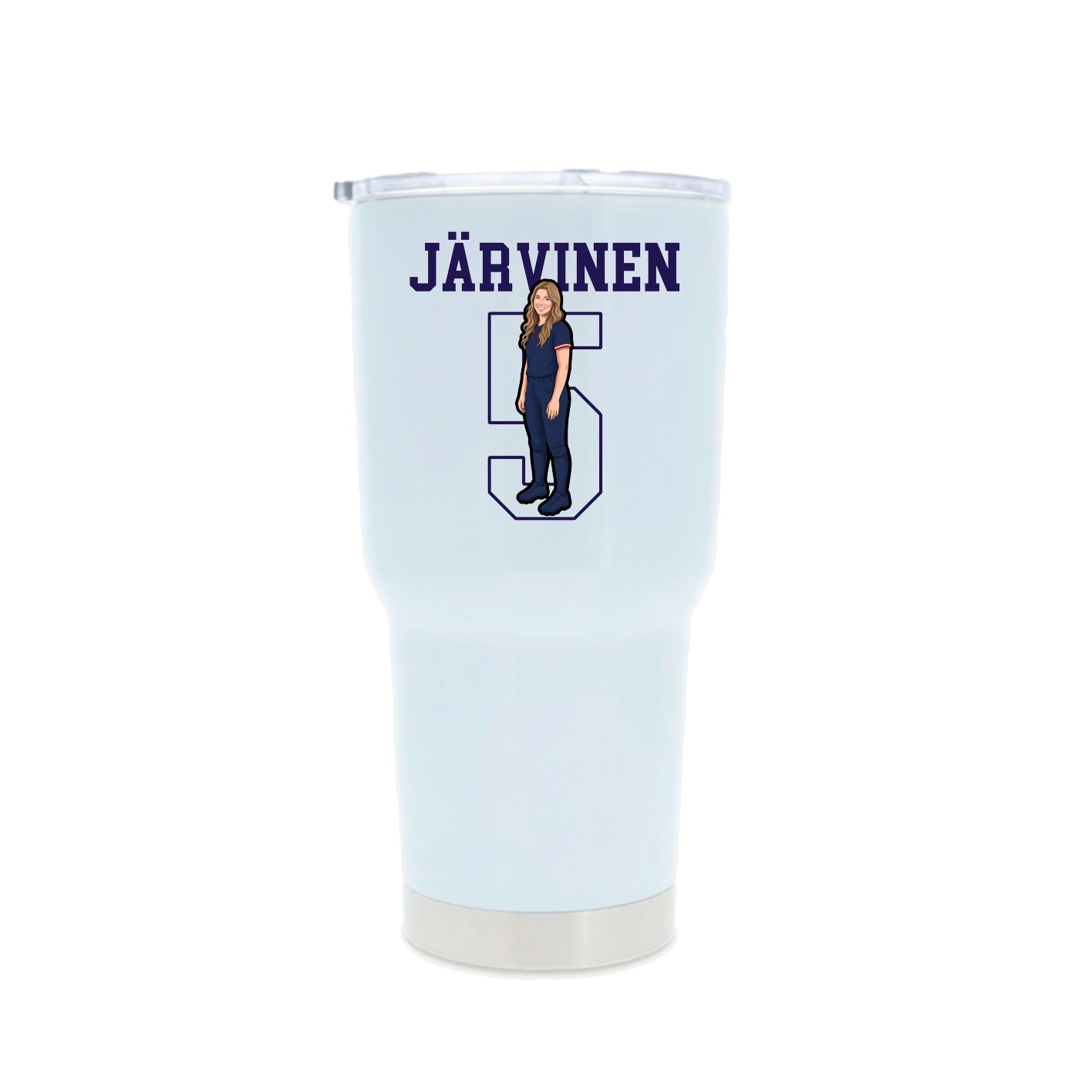 30oz Stainless Steel Tumbler — Shirsey in White