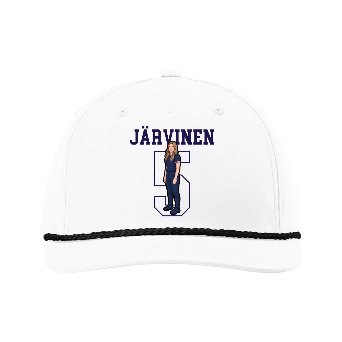 Five-Panel Classic Rope Cap — Shirsey in White