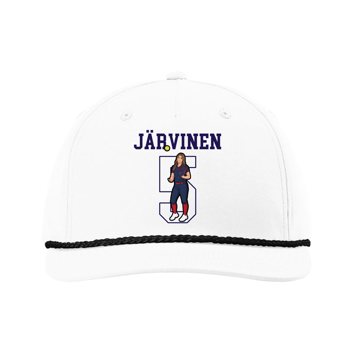 Five-Panel Classic Rope Cap — Shirsey in White