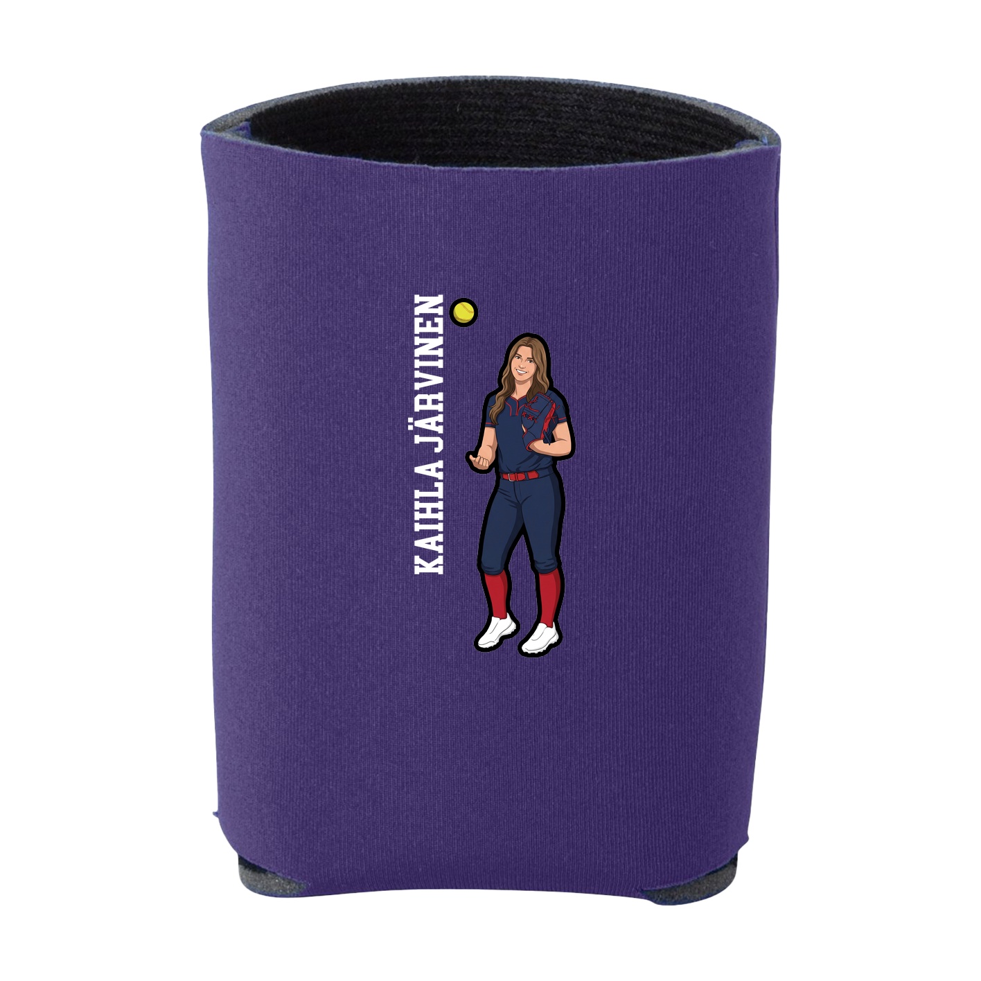 Can Holder — Name Vertical in Purple