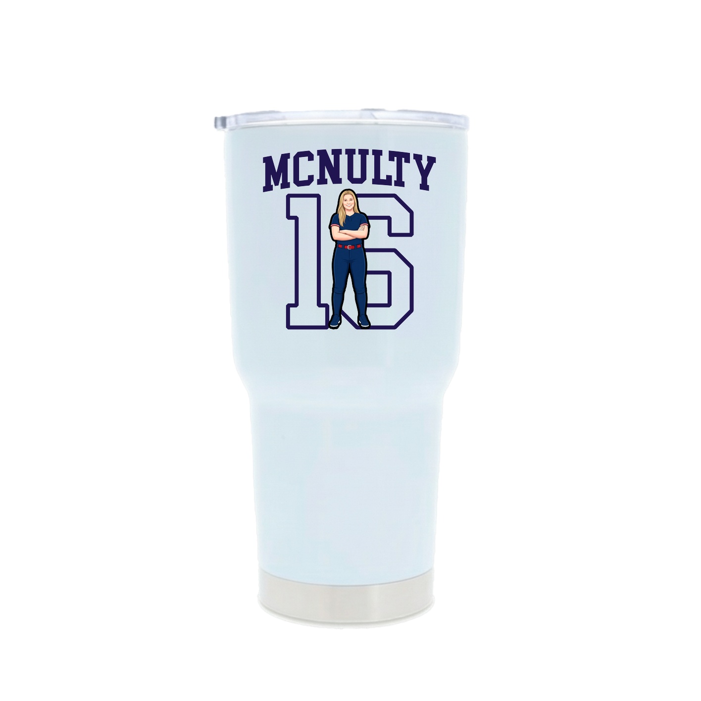30oz Stainless Steel Tumbler — Shirsey in White