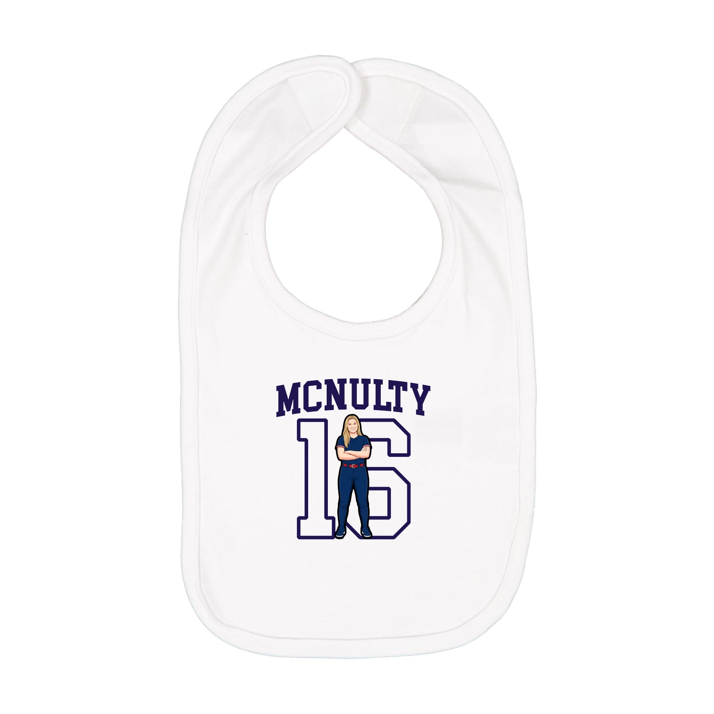 Infant Bib — Shirsey in White
