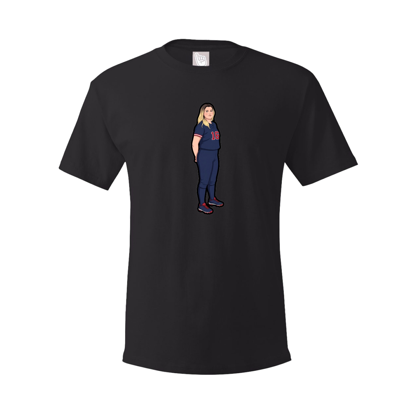 Youth Tee — Name Vertical in Black