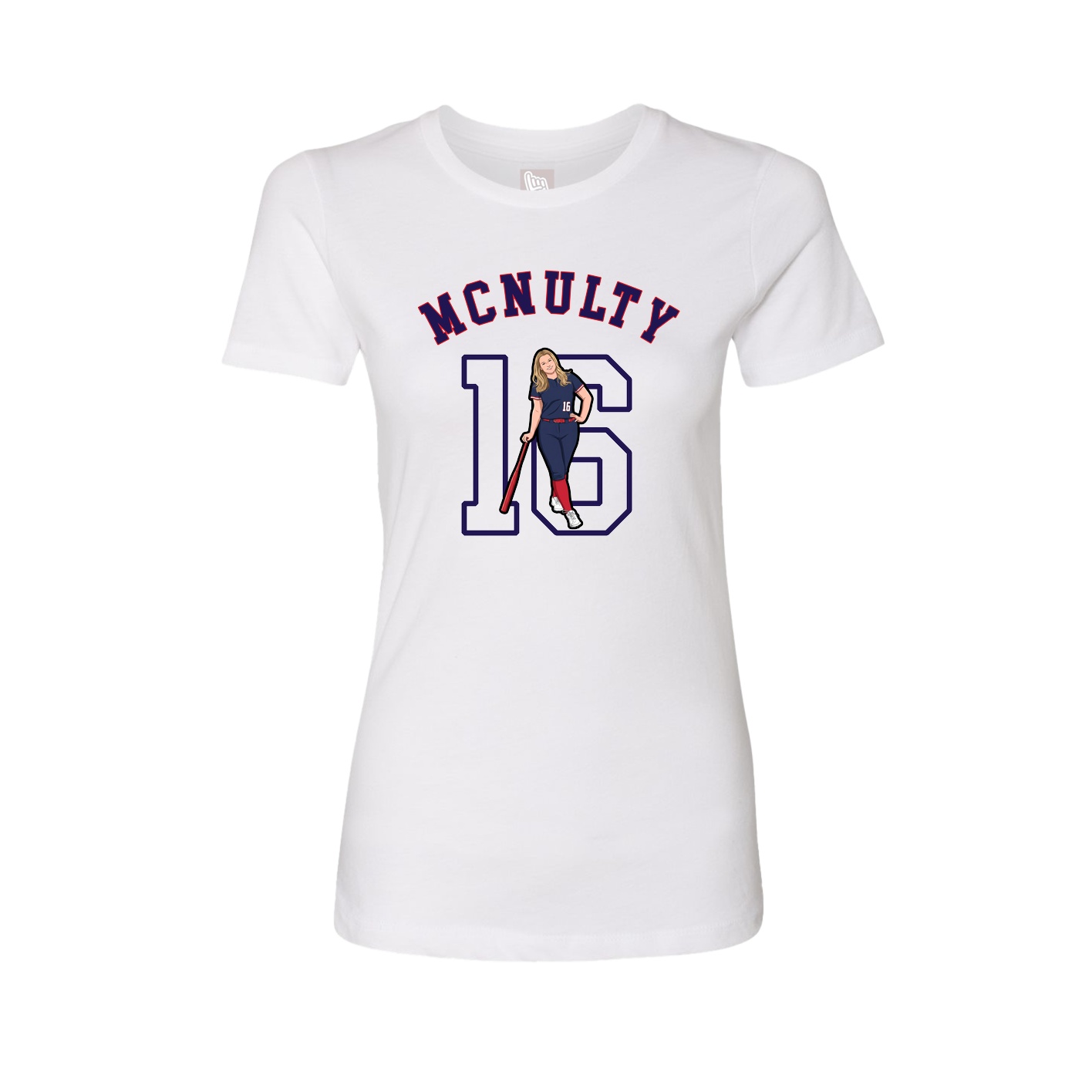 Fitted Women's Tee — Shirsey Arch in White