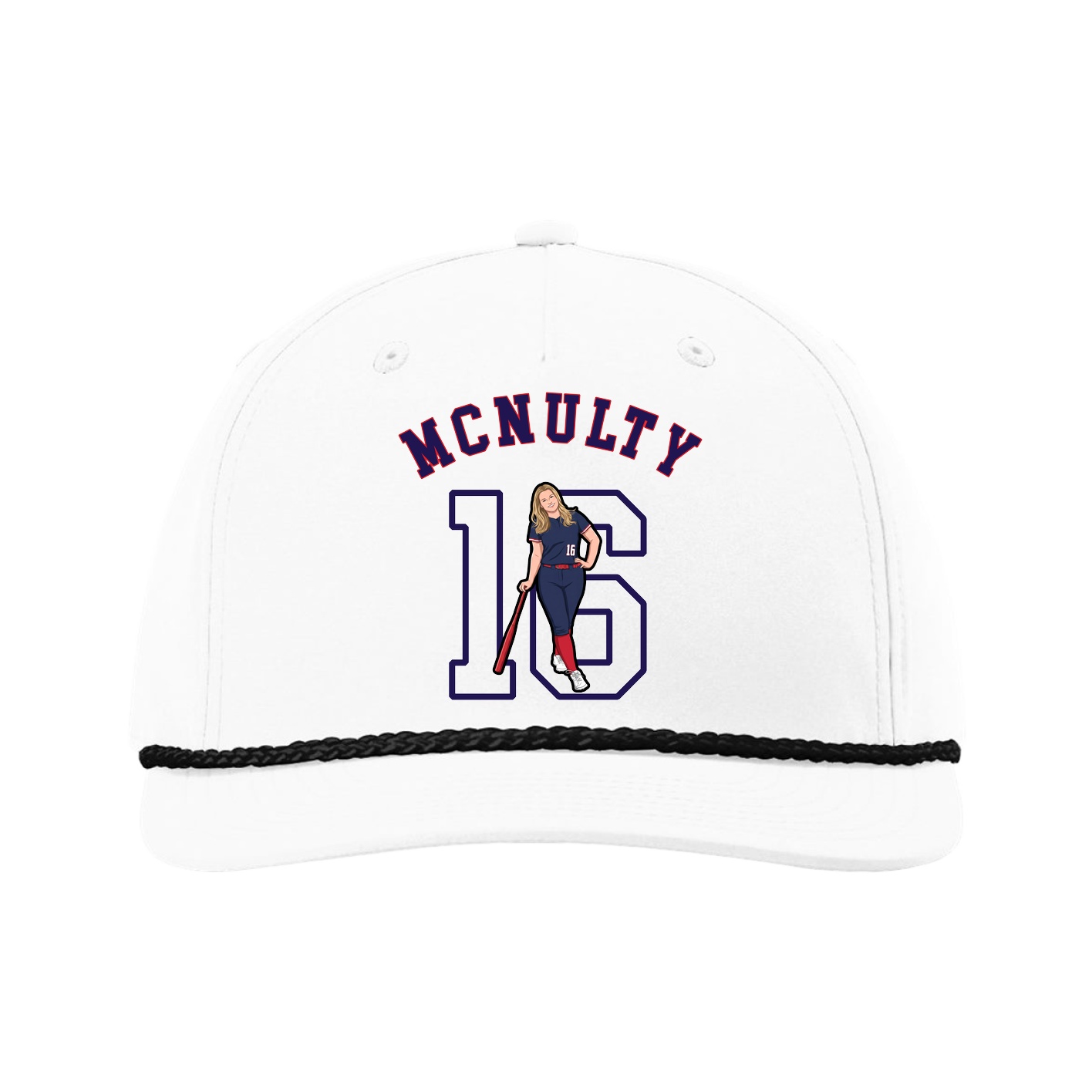 Five-Panel Classic Rope Cap — Shirsey Arch in White