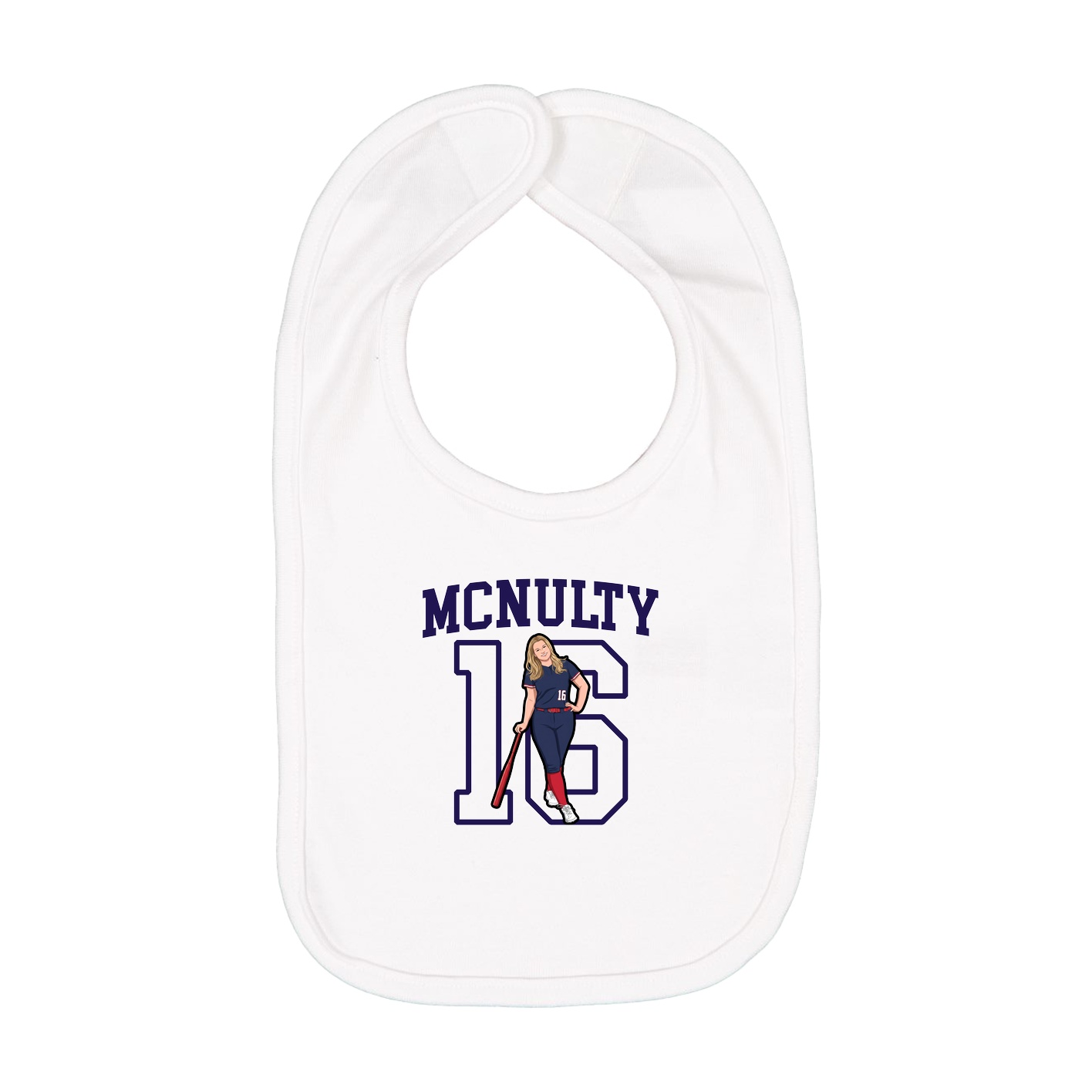 Infant Bib — Shirsey in White