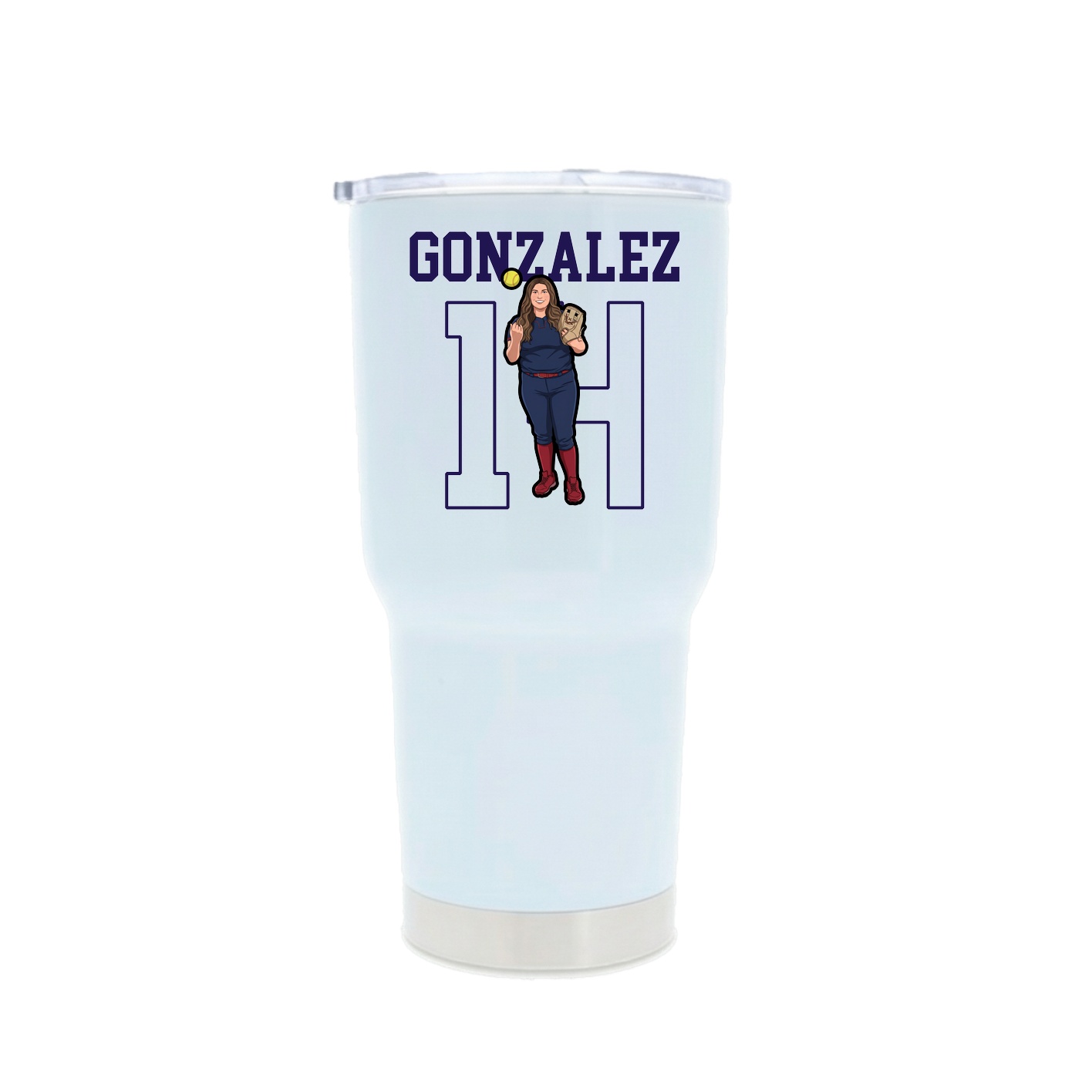 30oz Stainless Steel Tumbler — Shirsey in White