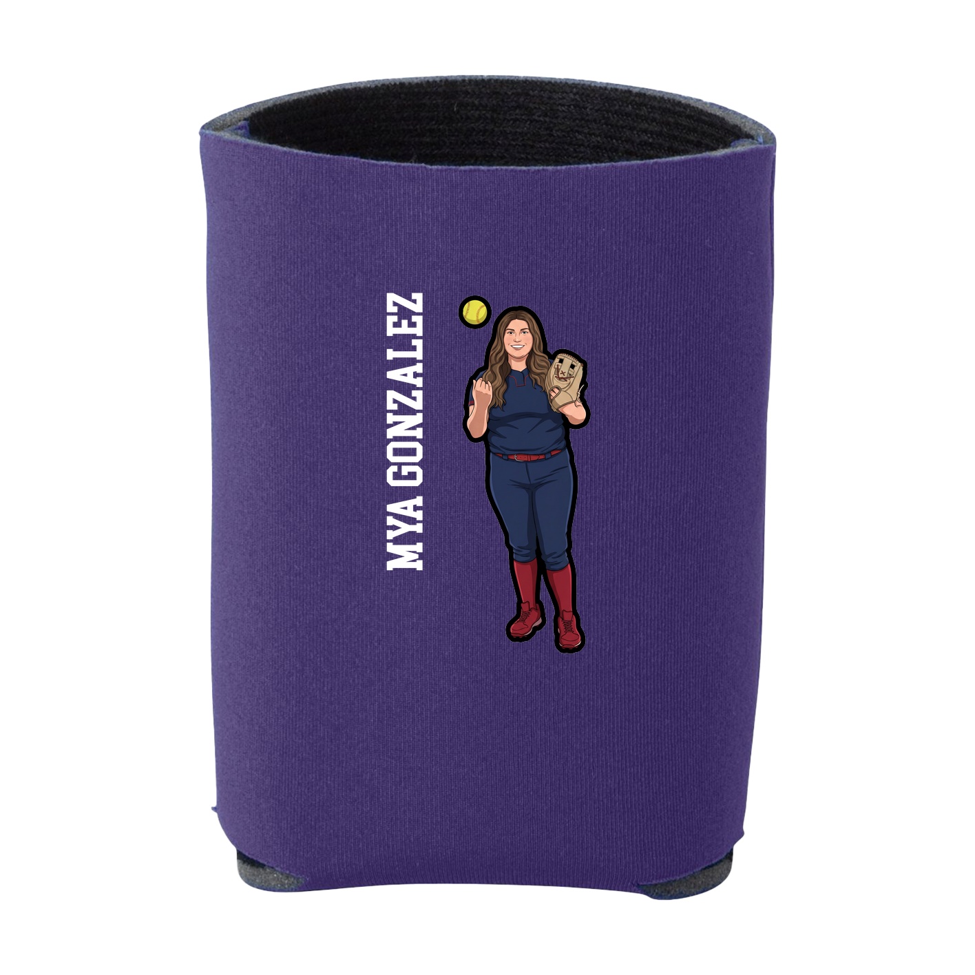 Can Holder — Name Vertical in Purple