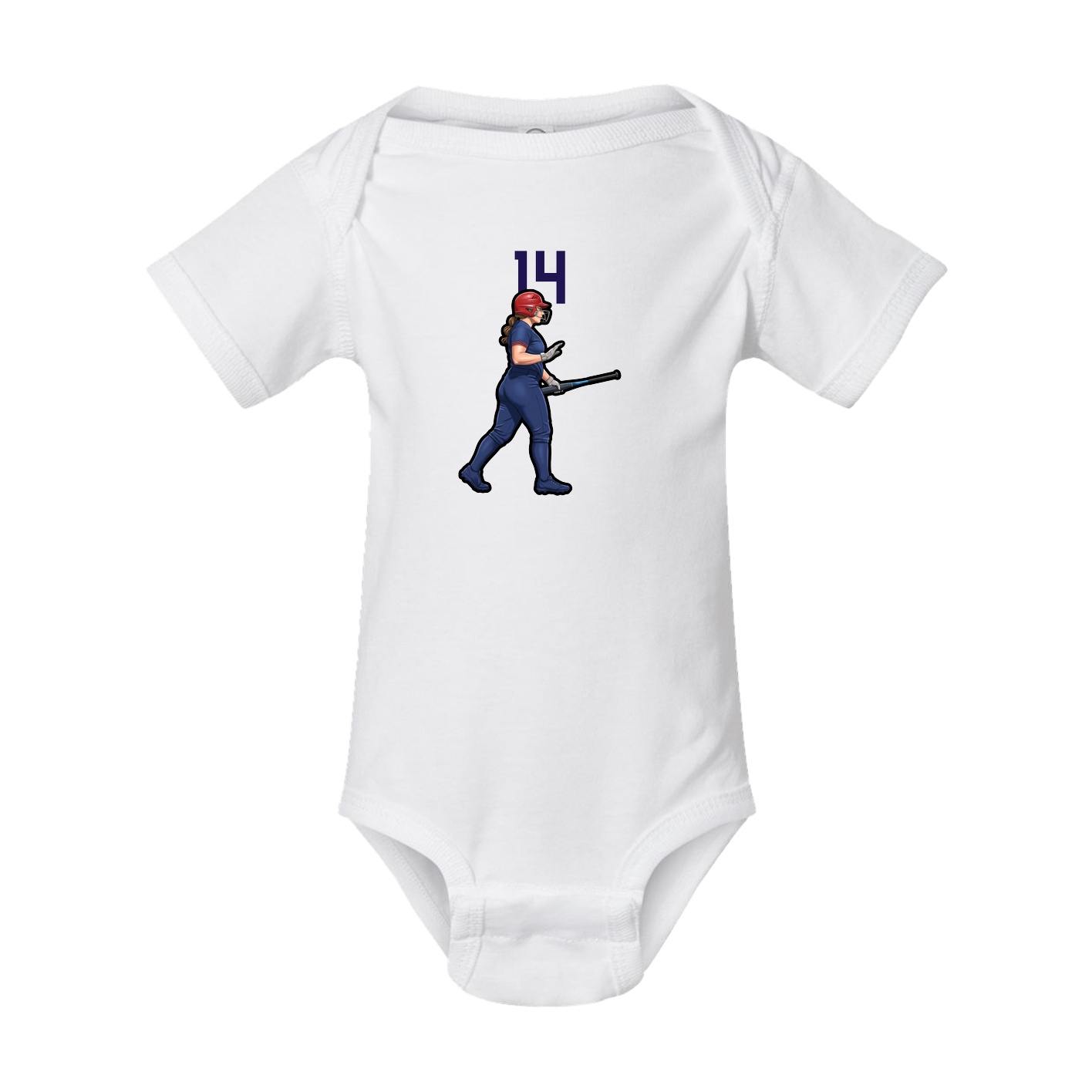 Baby Onesie — Number Top in White