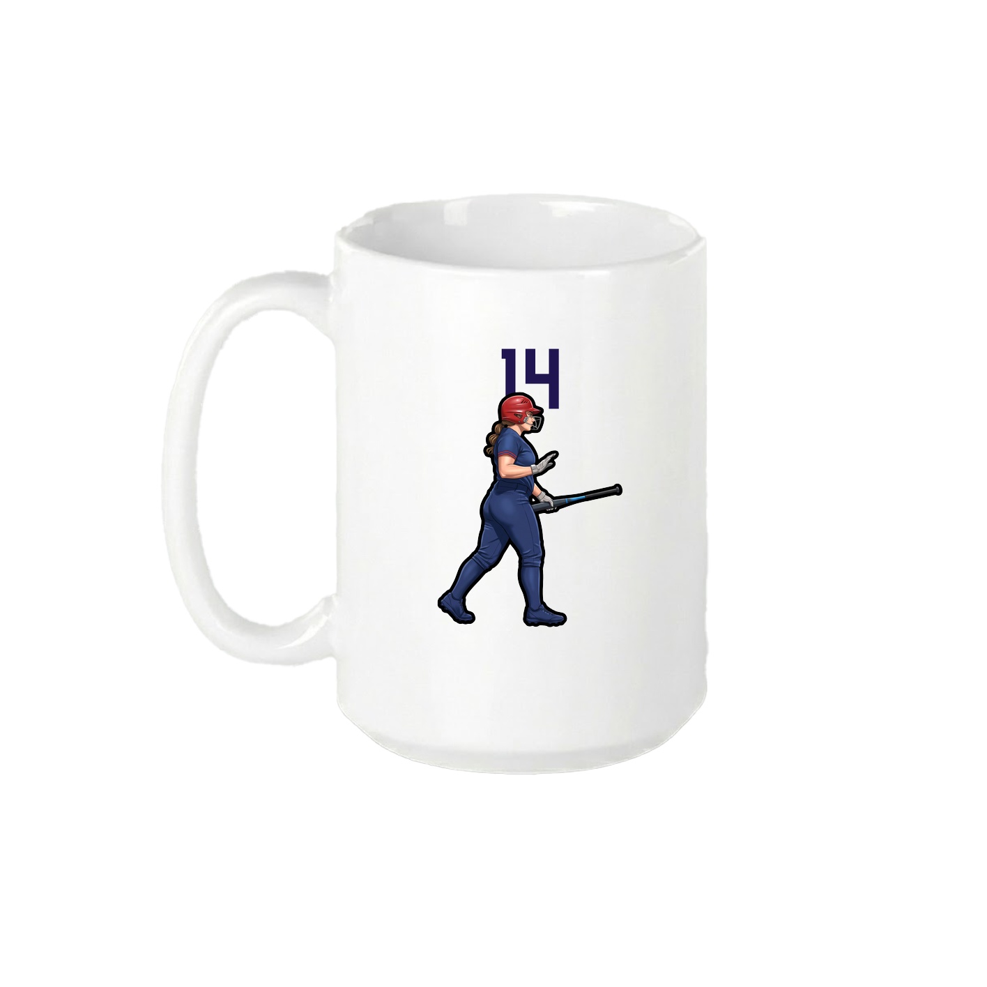 15oz Coffee Mug — Number Top in White