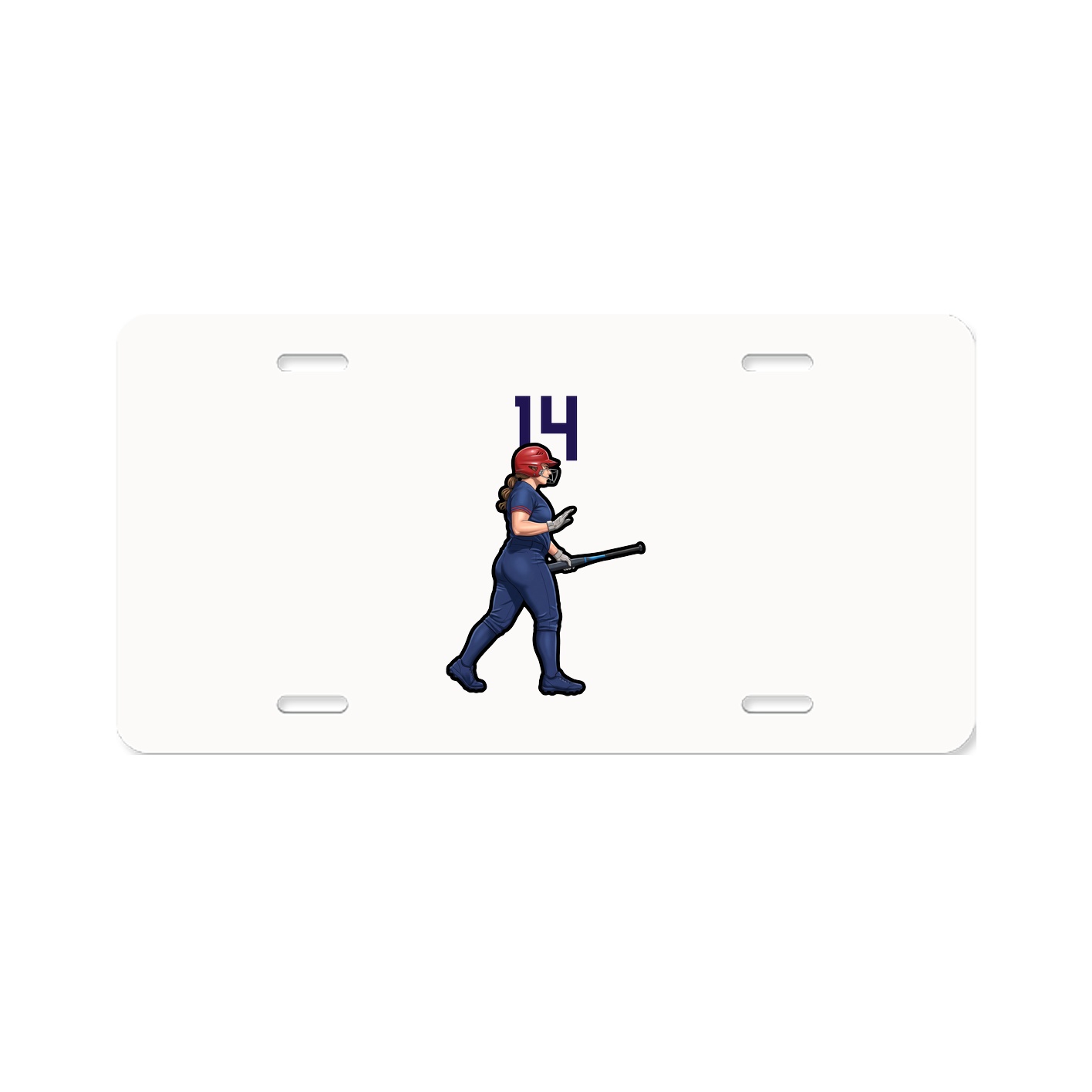 License Plate — Number Top in Classic