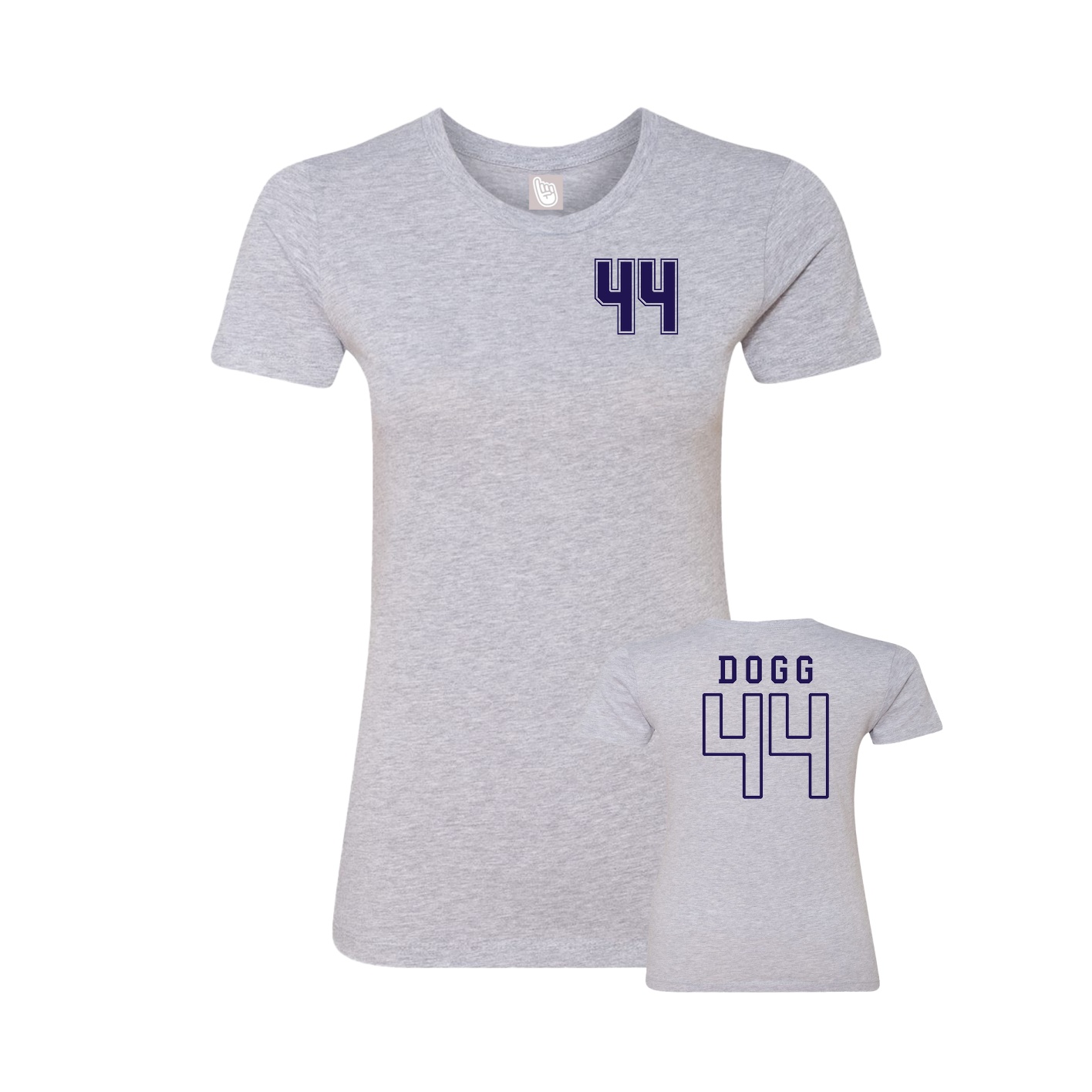 Womens Tee — Chest Back in Grey