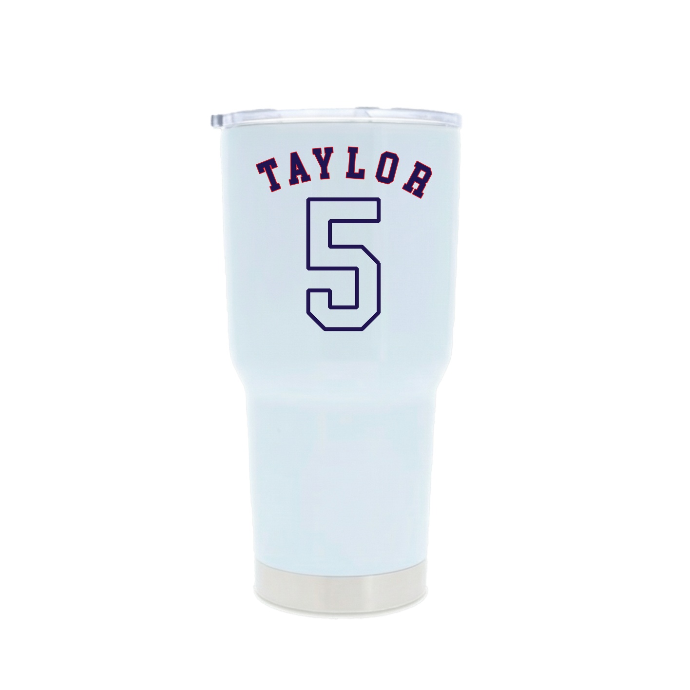 30oz Stainless Steel Tumbler — Shirsey Arch in White
