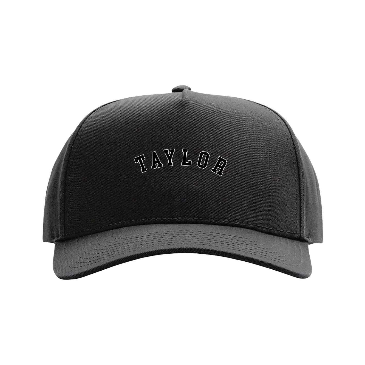 Full Fabric Five-Panel Champ Cap — Shirsey Arch in Black