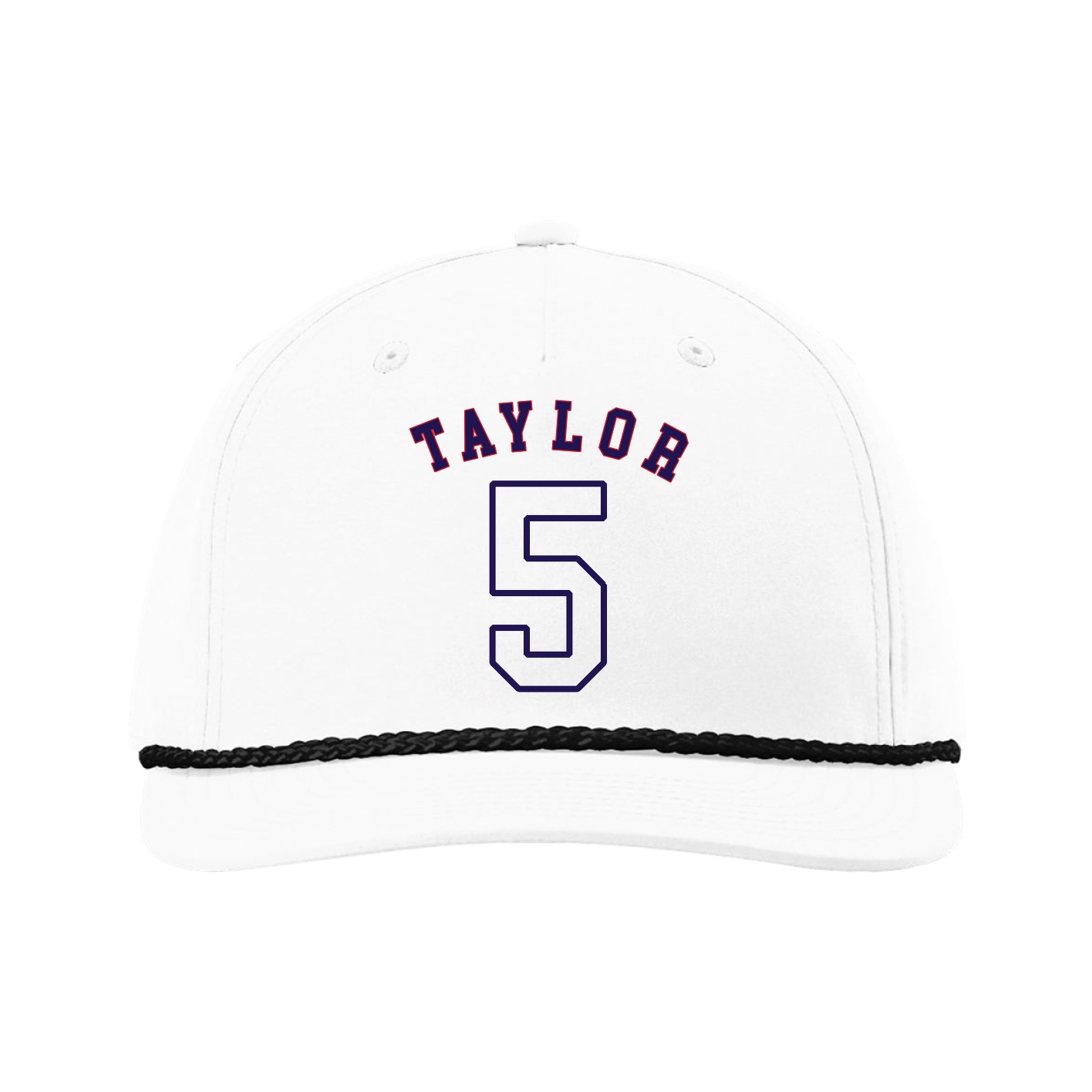 Five-Panel Classic Rope Cap — Shirsey Arch in White