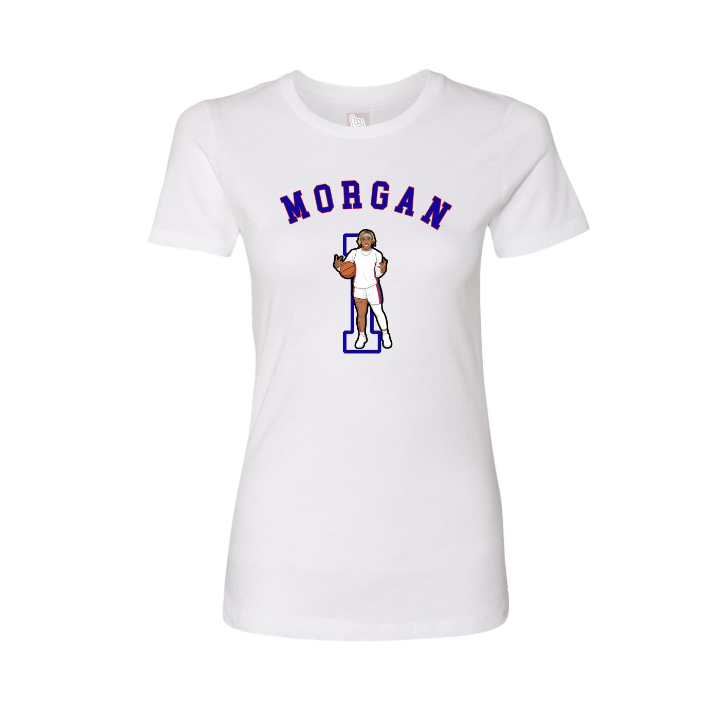 Fitted Women's Tee — Shirsey Arch in White