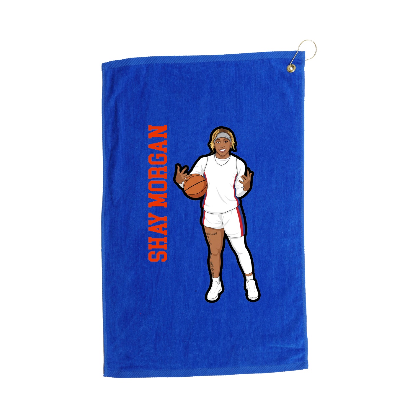 Golf Towel — Name Vertical in Royal