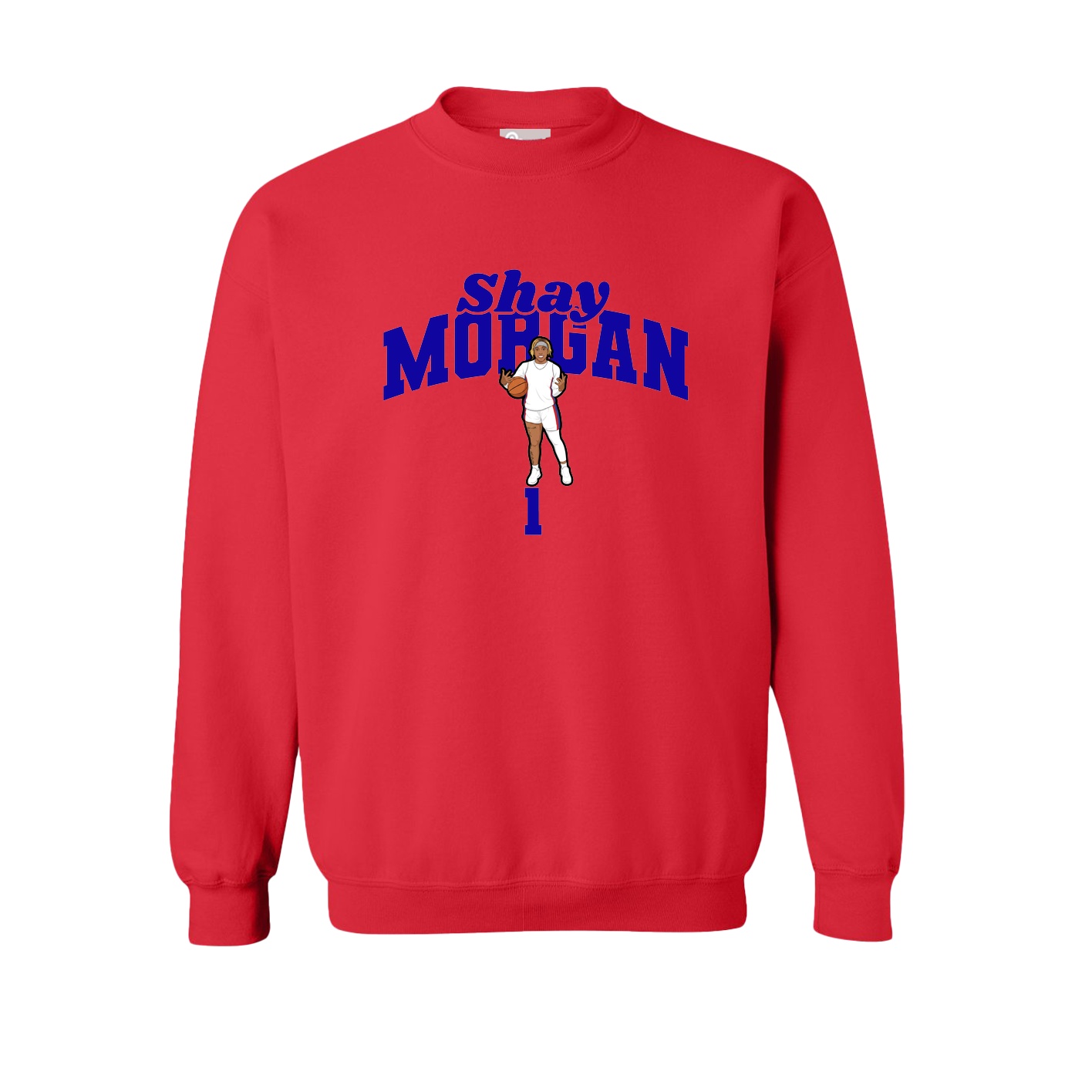 Fleece Crew — Signature Arch in Red