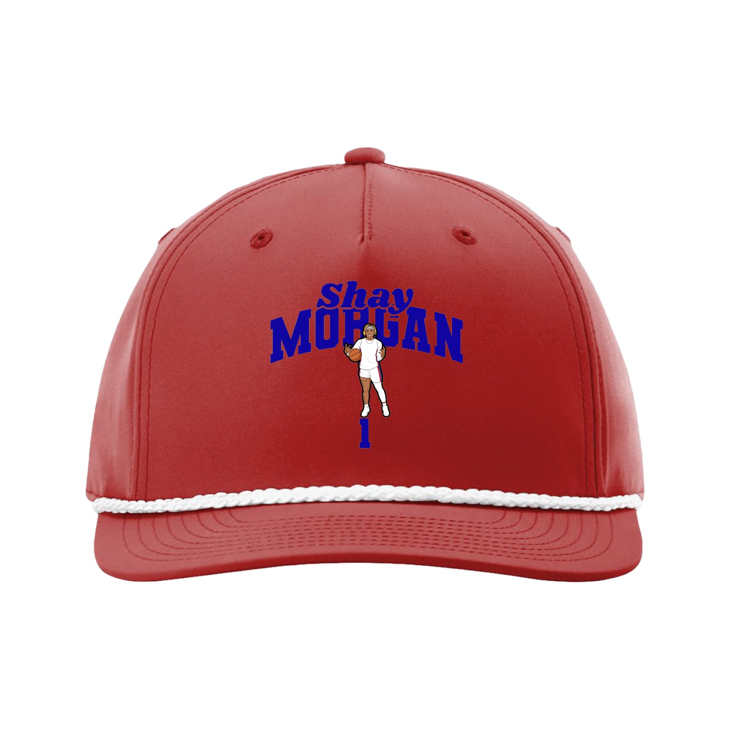 Five-Panel Classic Rope Cap — Signature Arch in Red