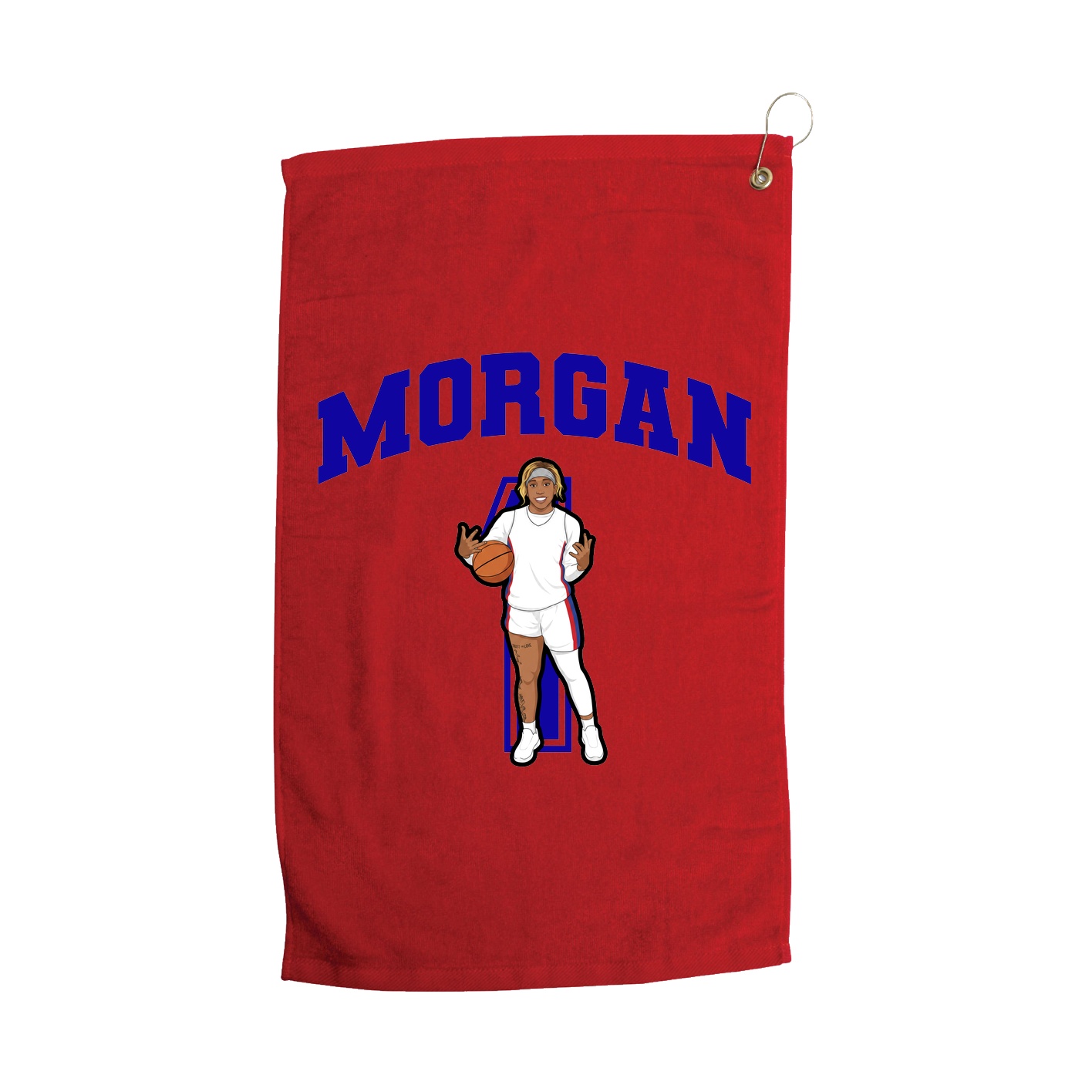 Golf Towel — Number in Red
