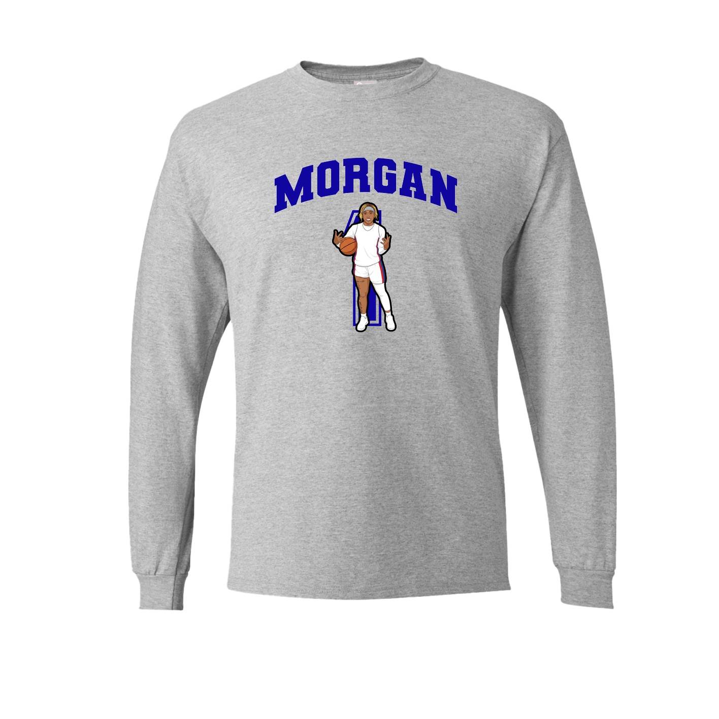 Long Sleeve Tee — Number in Grey
