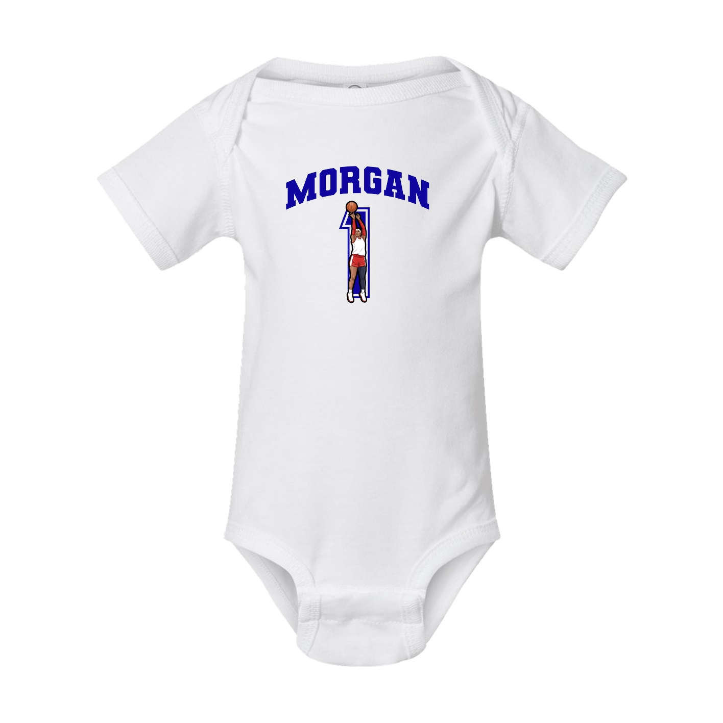 Baby Onesie — Number in White