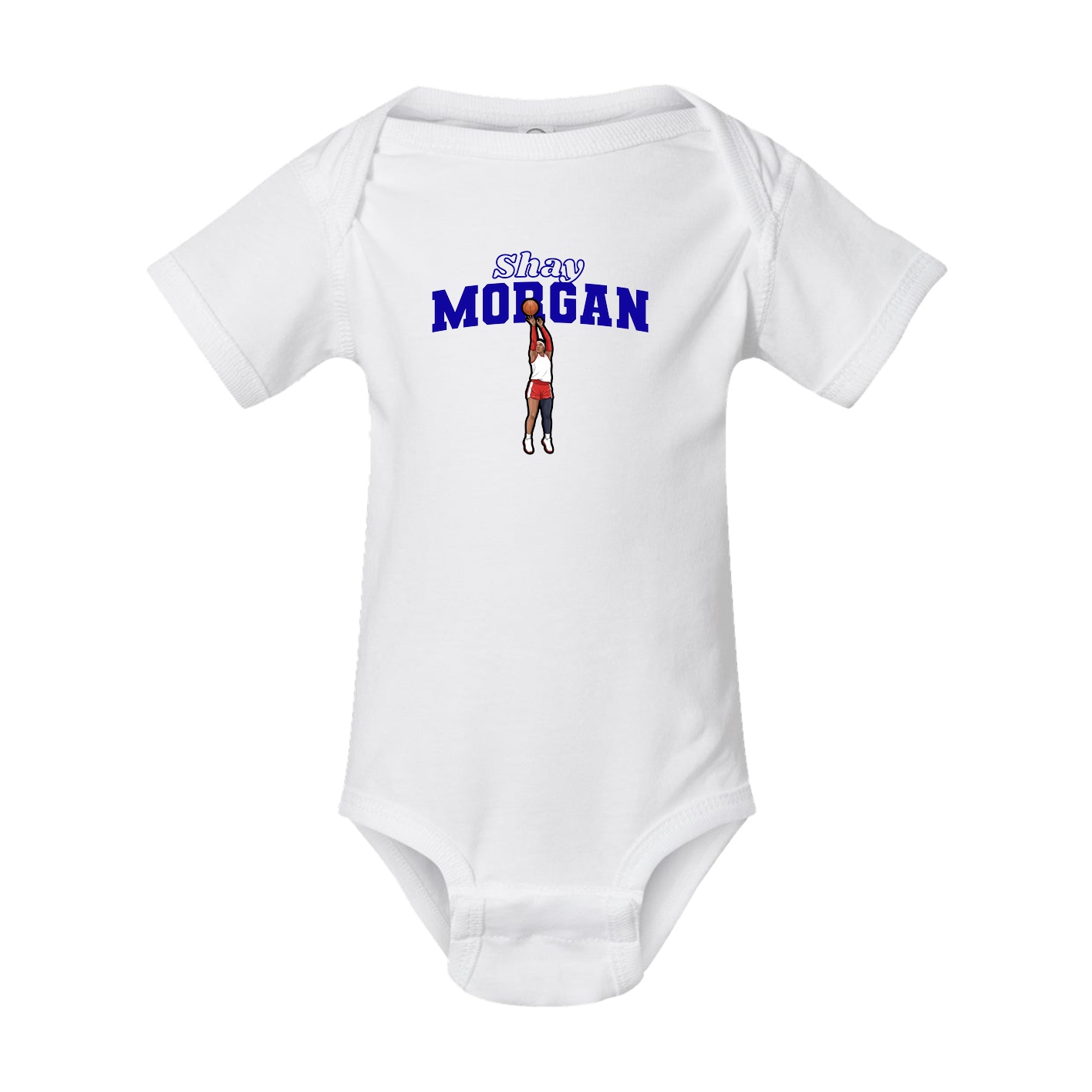 Baby Onesie — Name Arch in White