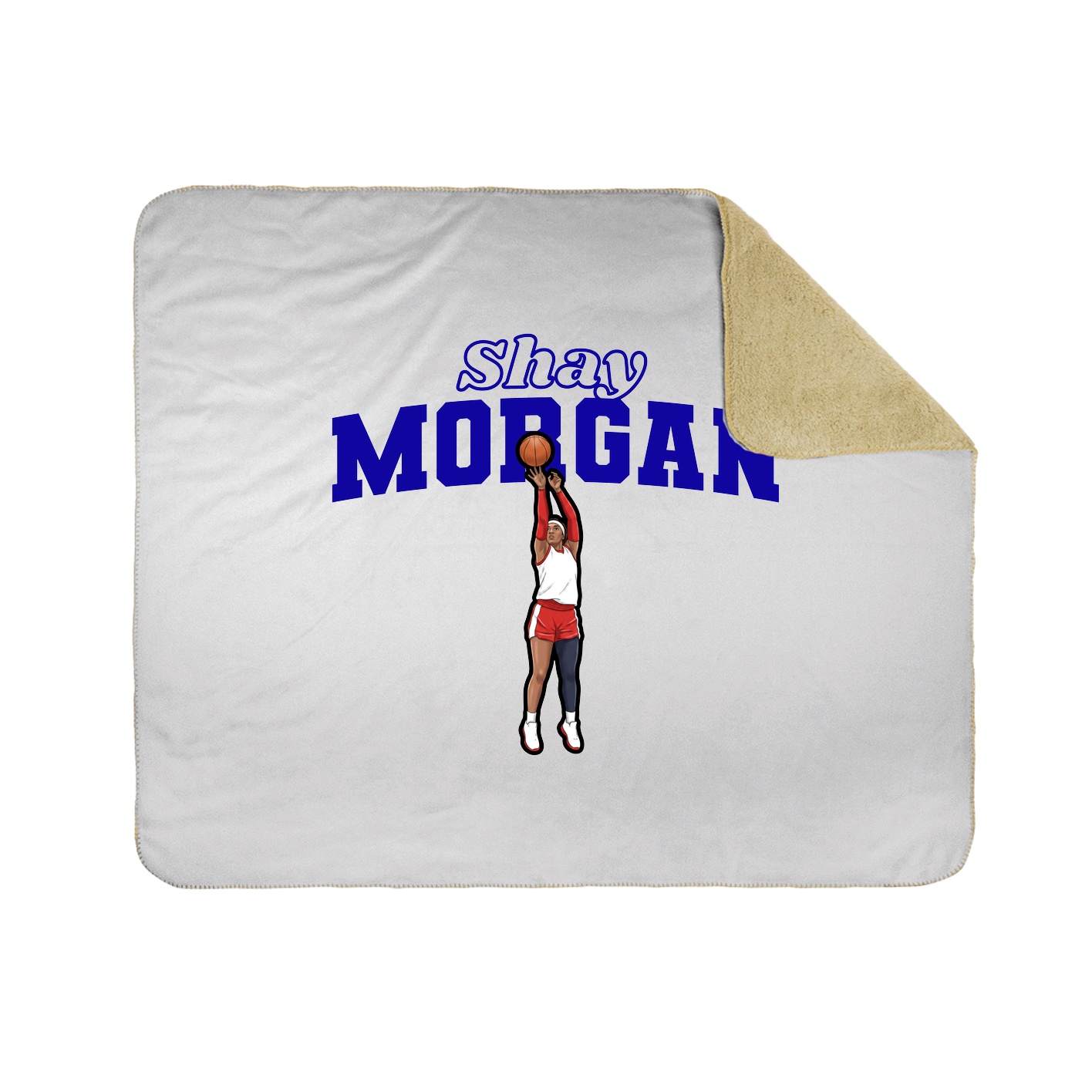 Throw Blanket — Name Arch in White