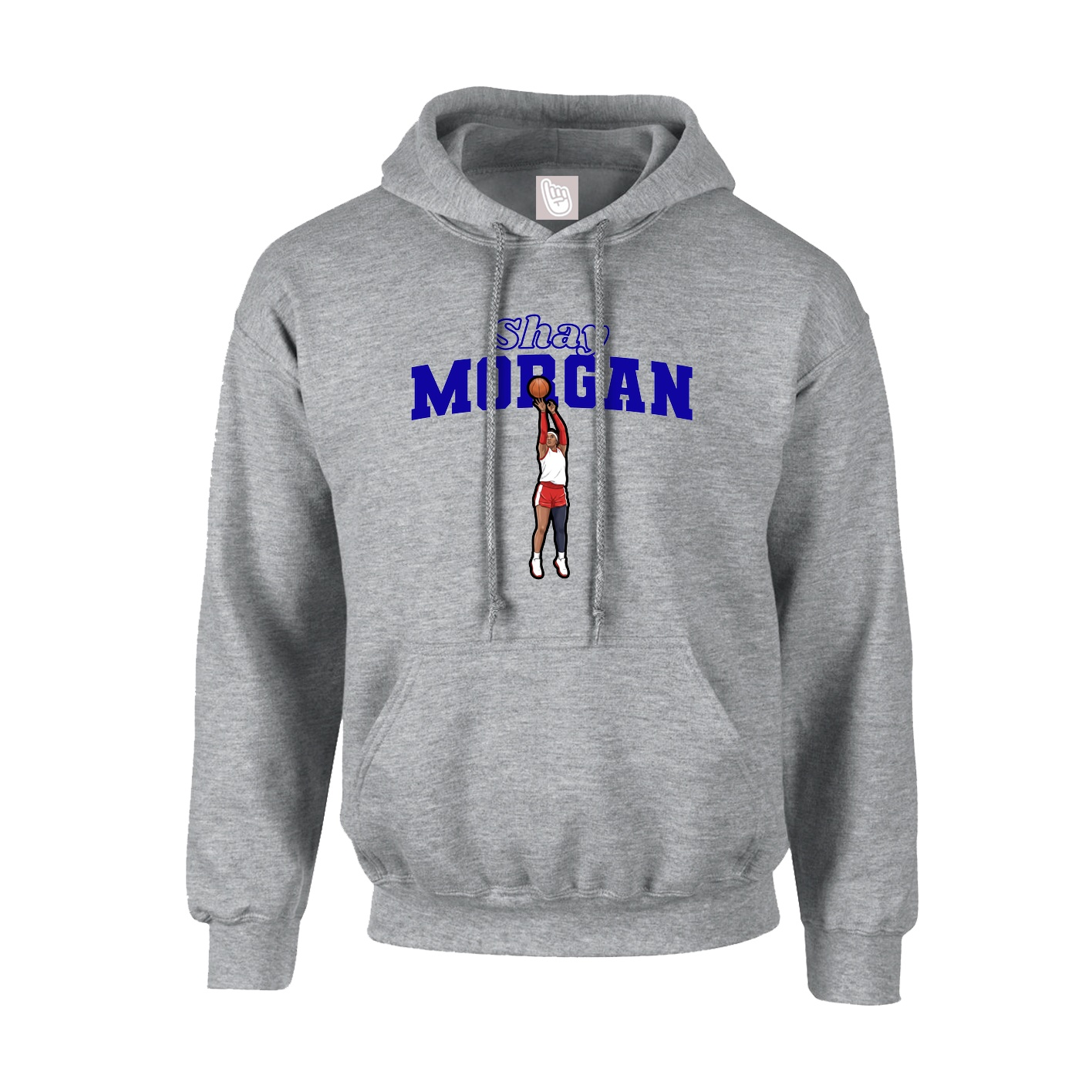 Youth Hoodie — Name Arch in Grey
