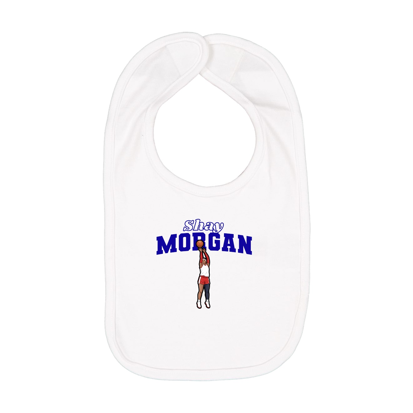Infant Bib — Name Arch in White