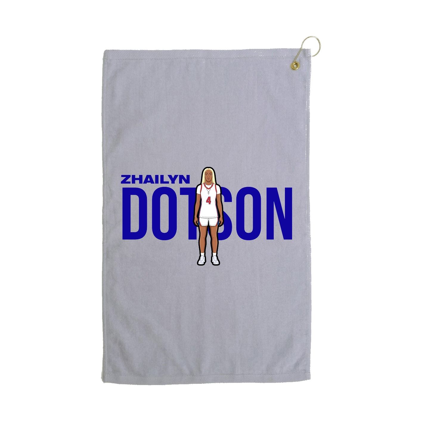 Golf Towel — Player Name in Grey