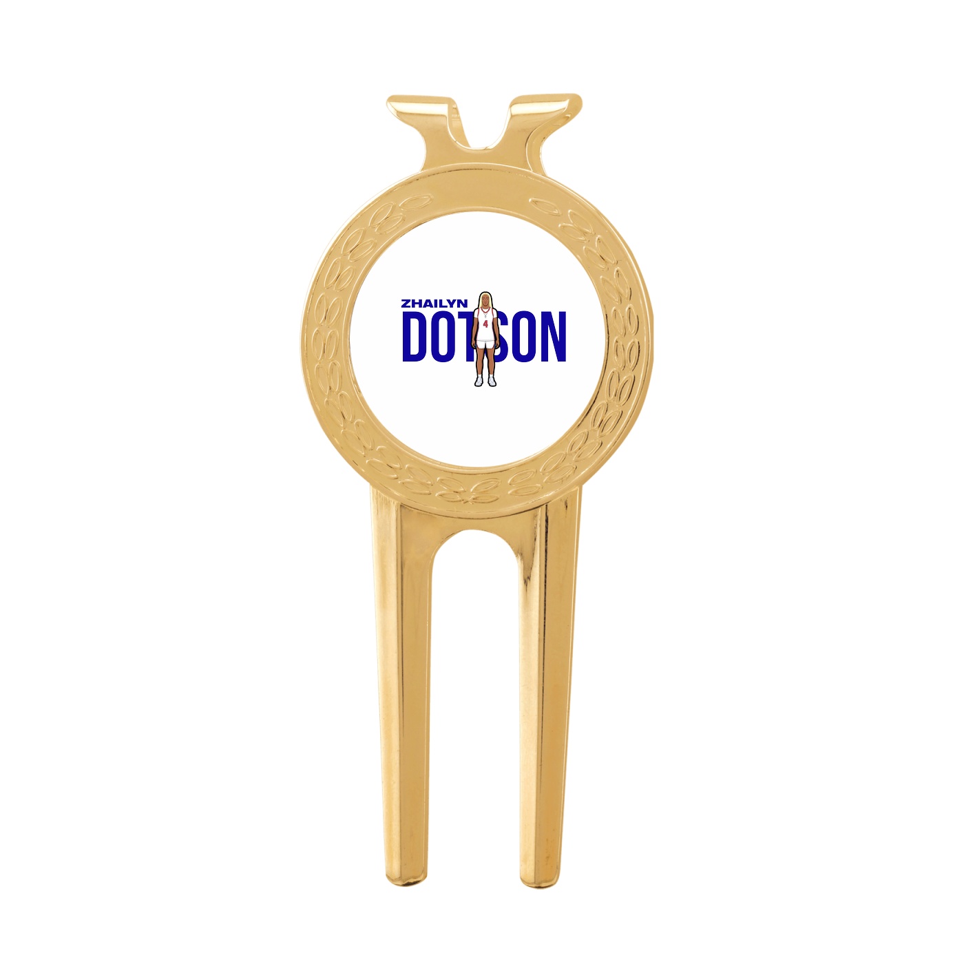 Divot Tool with Ball Marker — Player Name in Classic