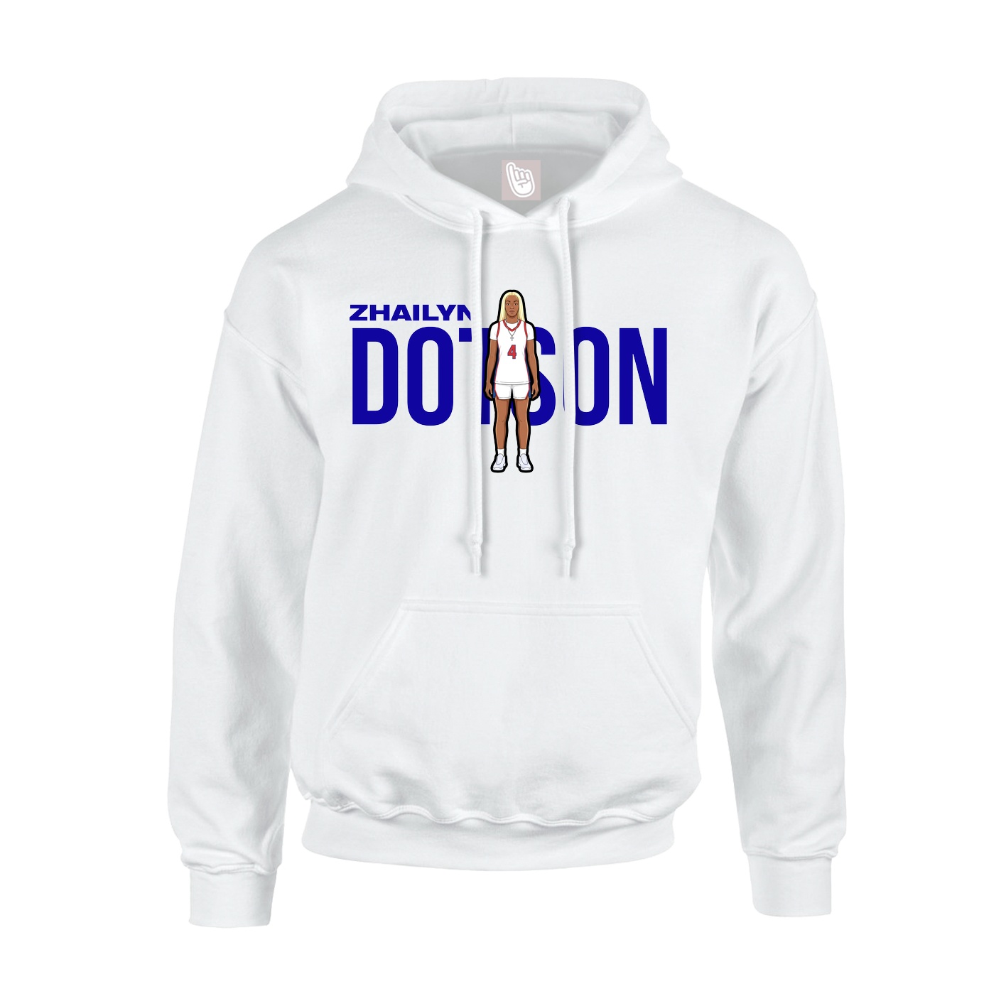 Youth Hoodie — Player Name in White