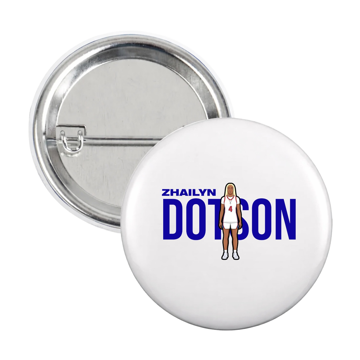 Game Day Button — Player Name in White