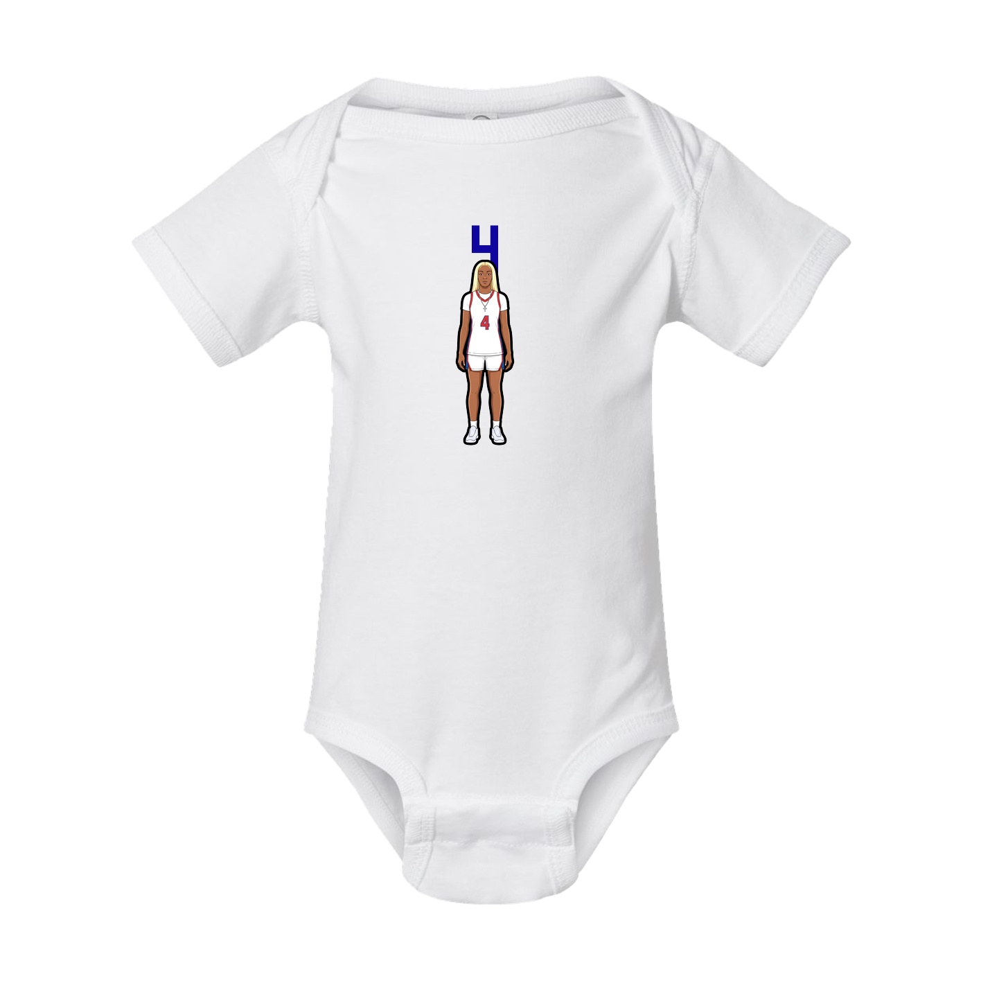 Baby Onesie — Number Top in White