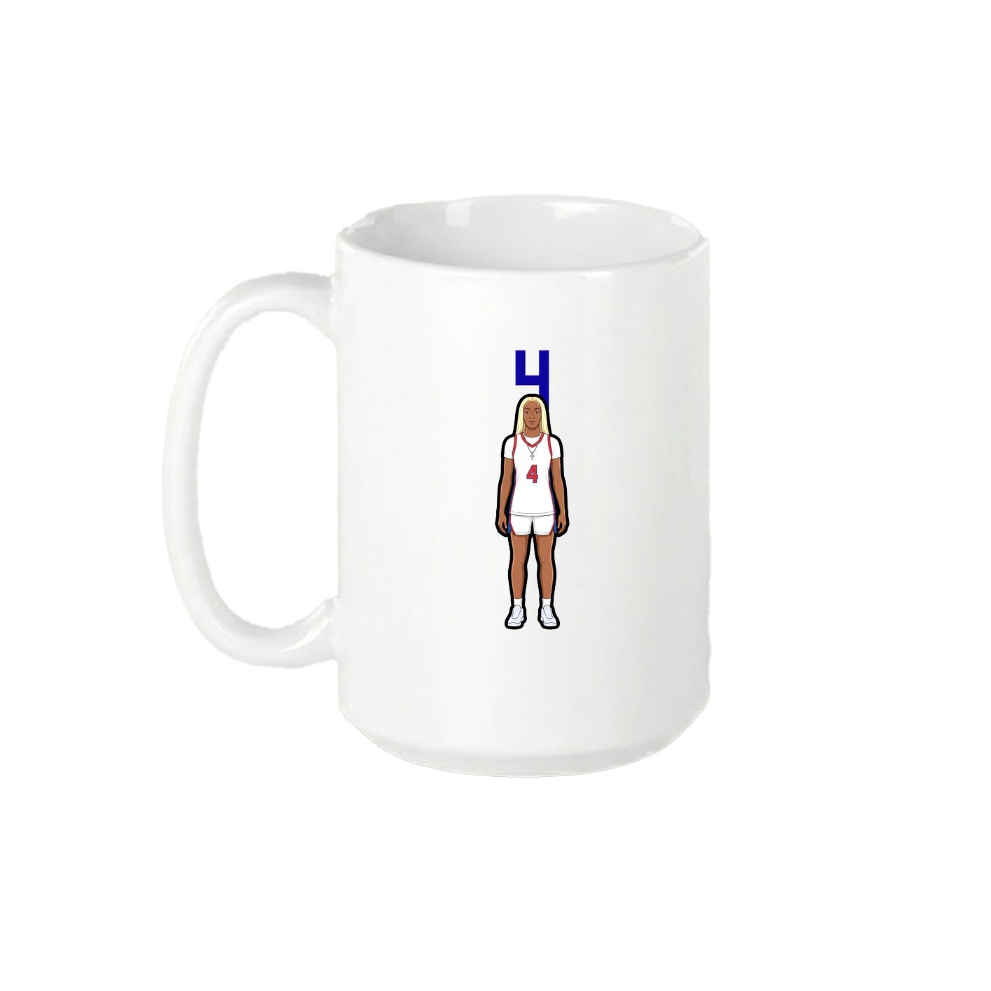 15oz Coffee Mug — Number Top in White