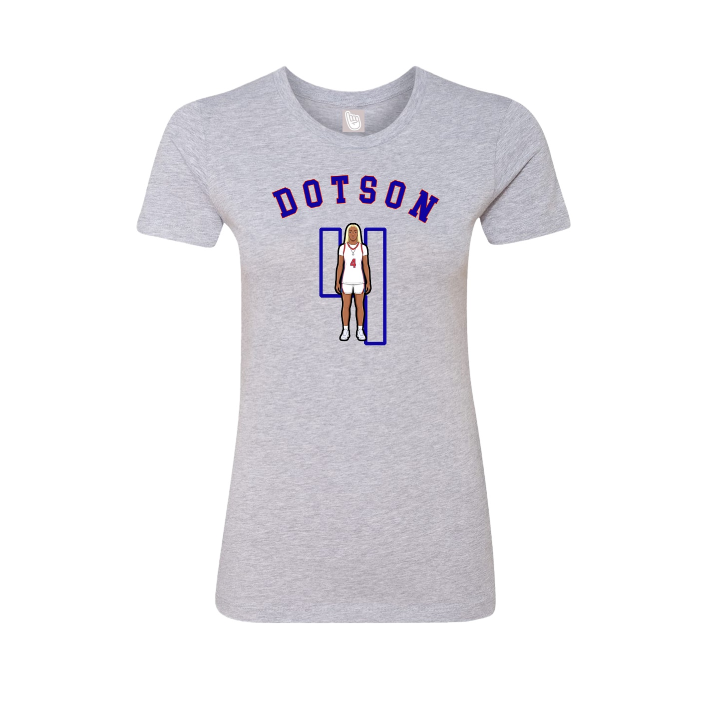 Fitted Women's Tee — Shirsey Arch in Grey
