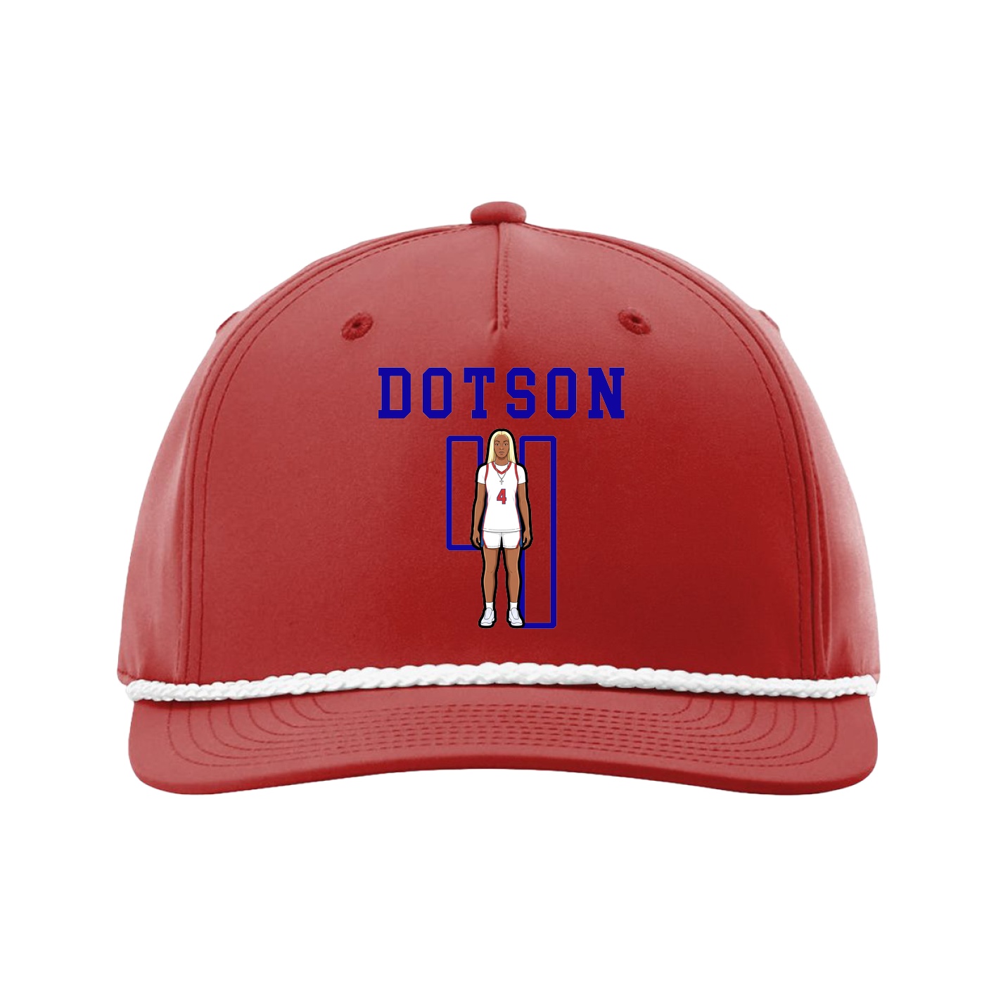 Five-Panel Classic Rope Cap — Shirsey in Red