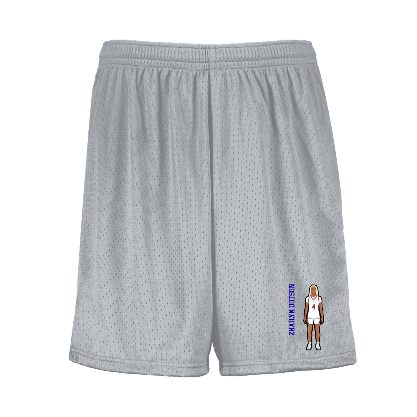Shorts — Name Vertical in Silver